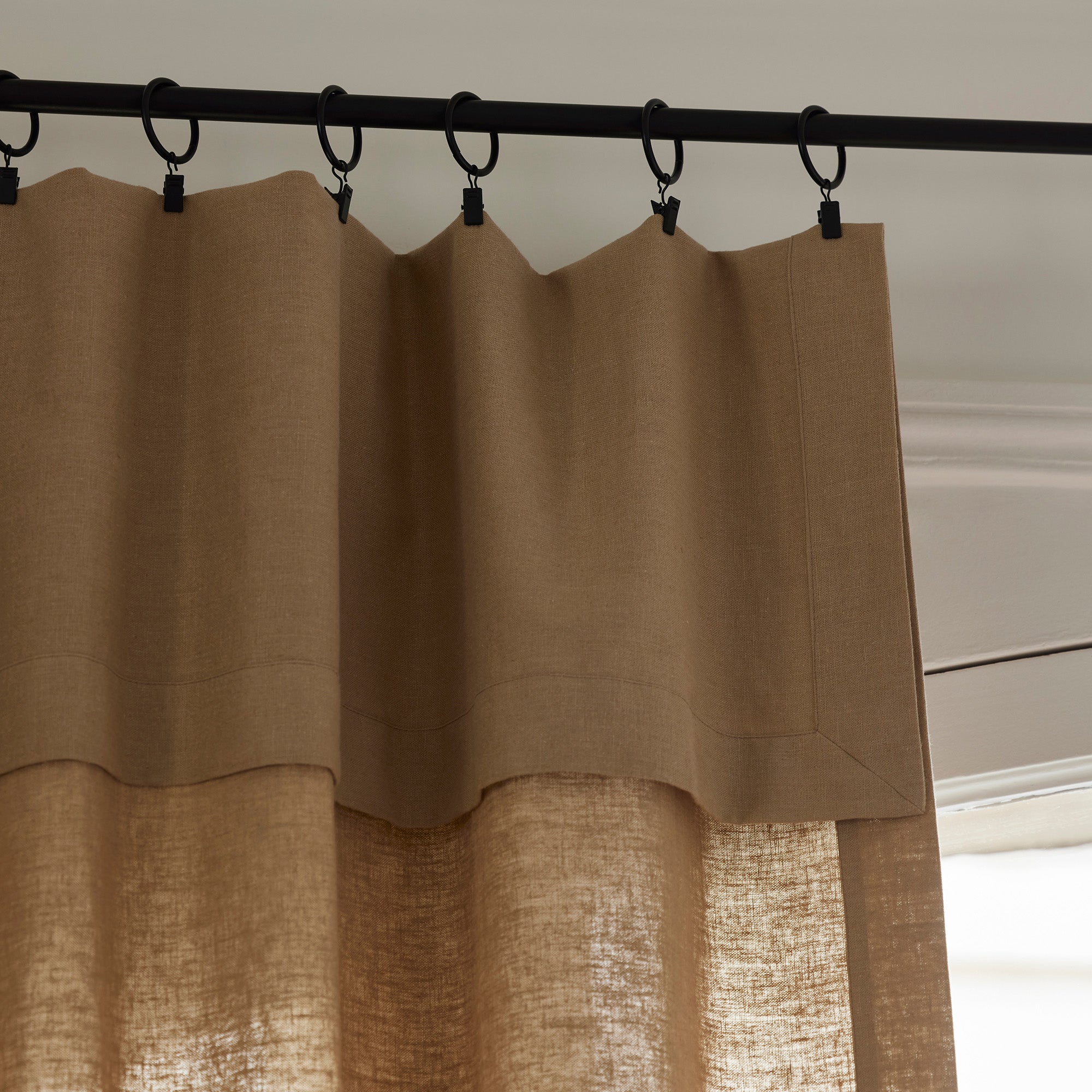 Rideau panneau LEOLINO sable chaud