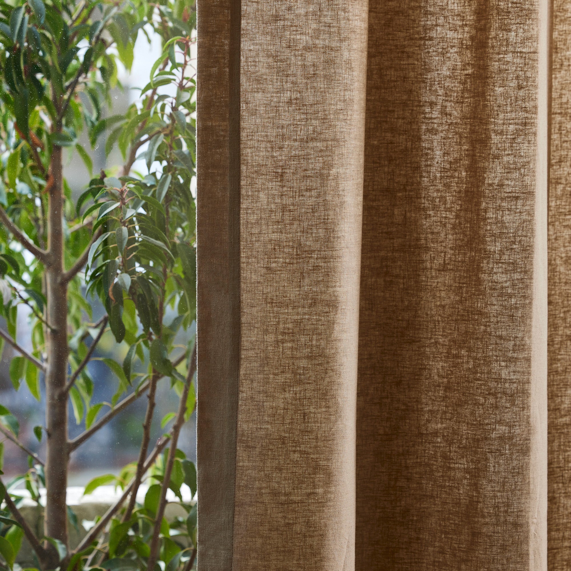 Rideau panneau LEOLINO sable chaud