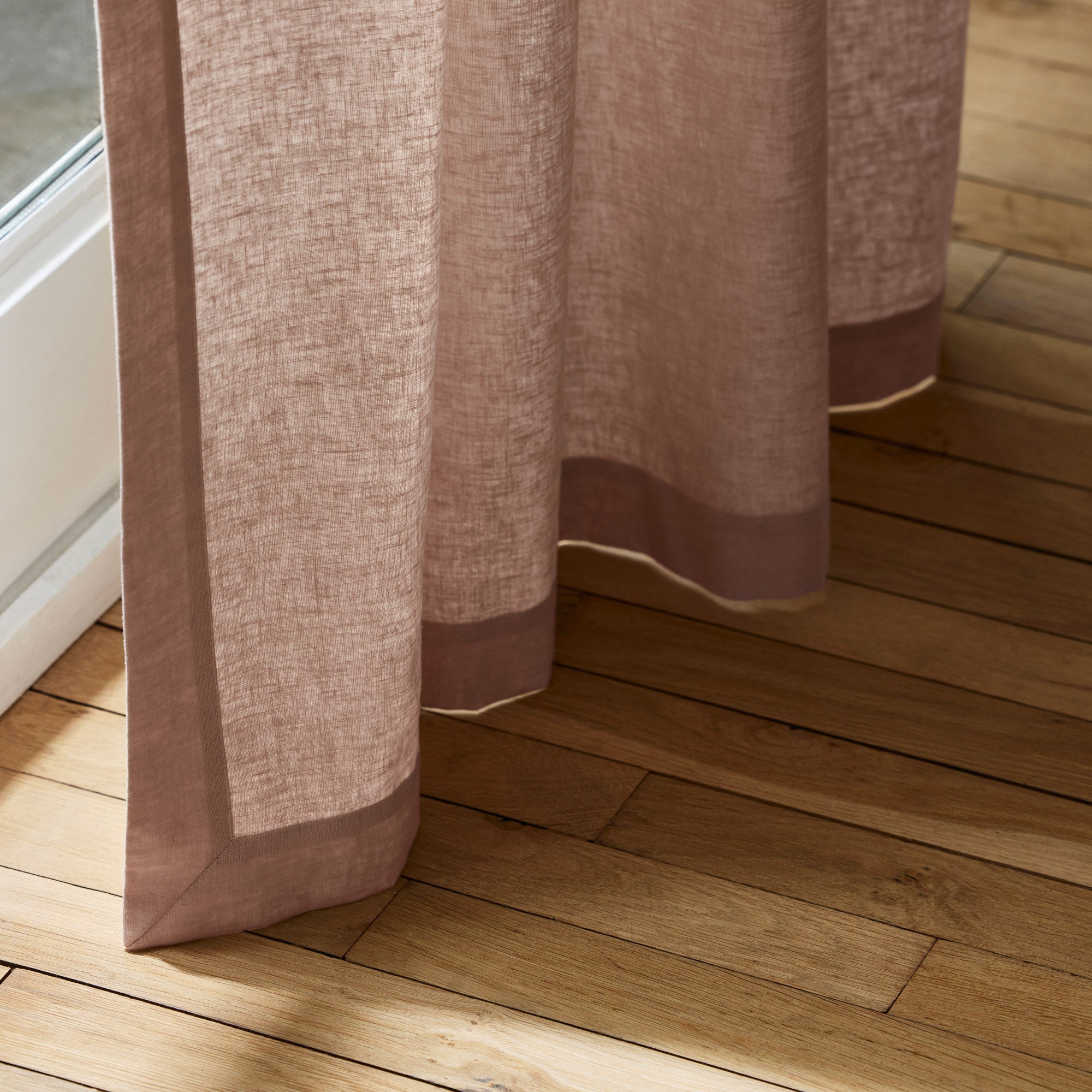 Rideau panneau LEOLINO rose des sables