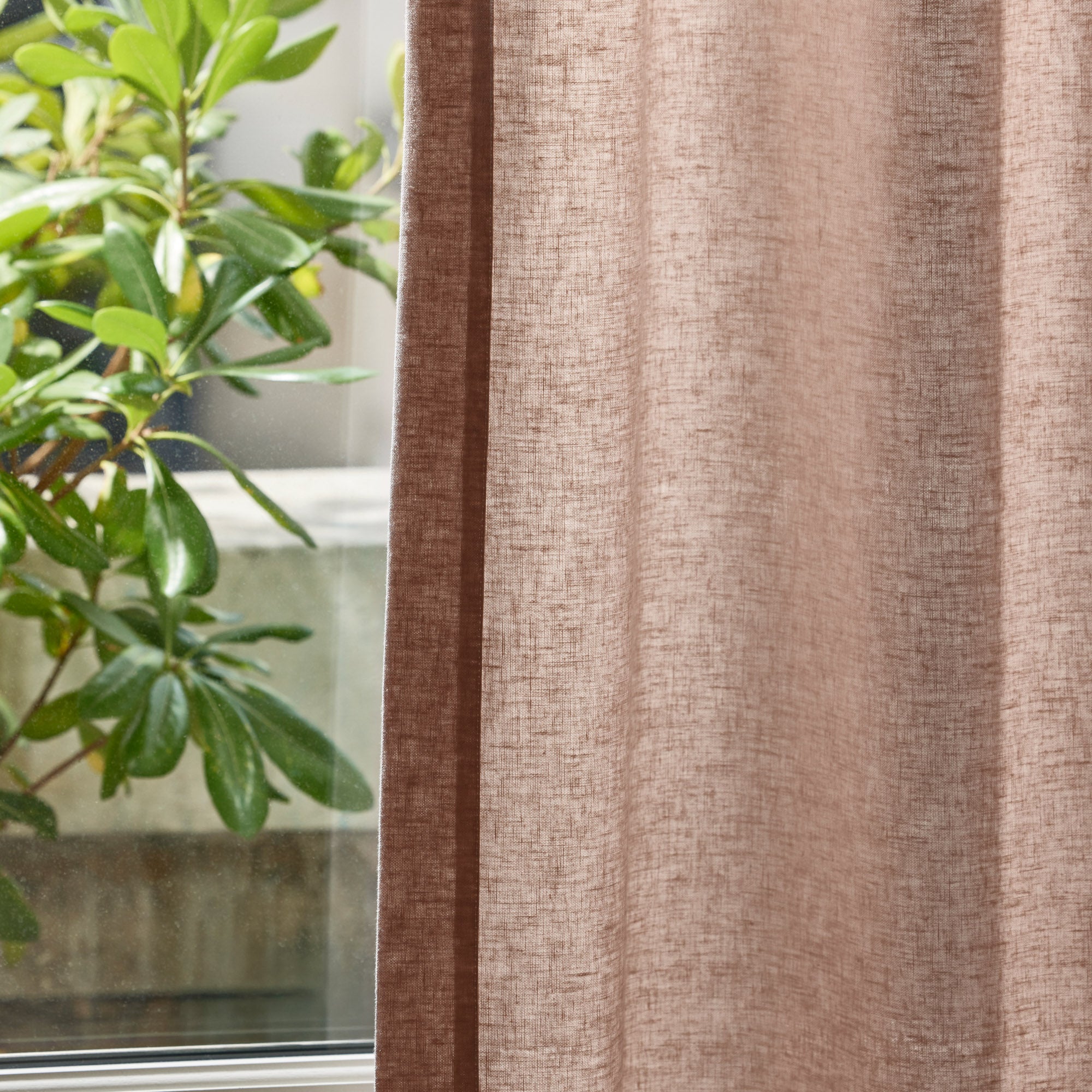 Rideau panneau LEOLINO rose des sables
