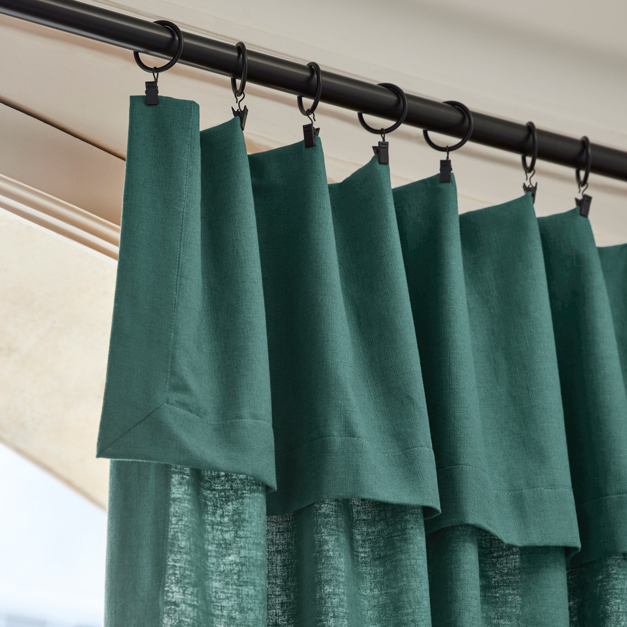 Rideau panneau LEOLINO cèdre bleuté