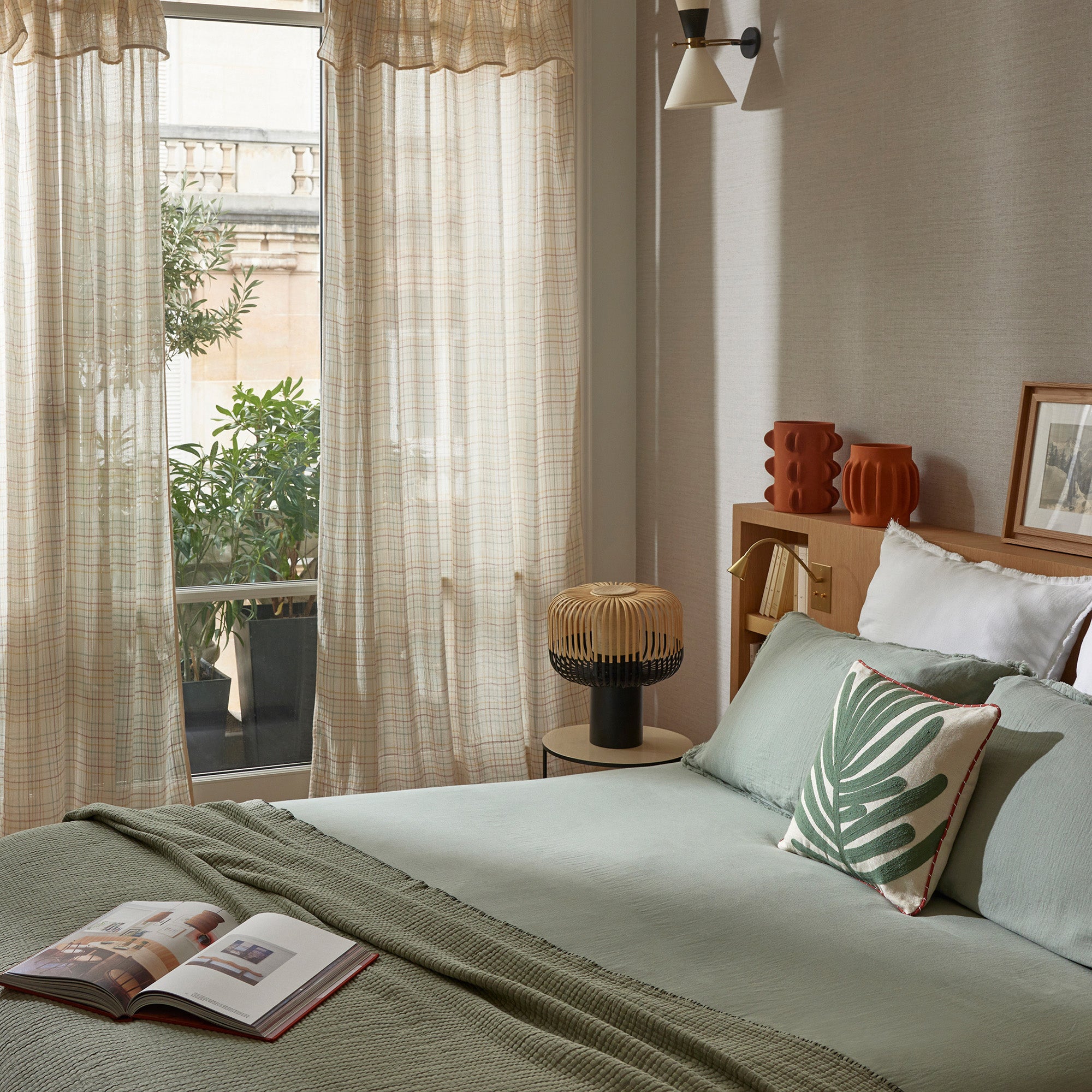 Rideau panneau LORINDA naturel à coloris multiples