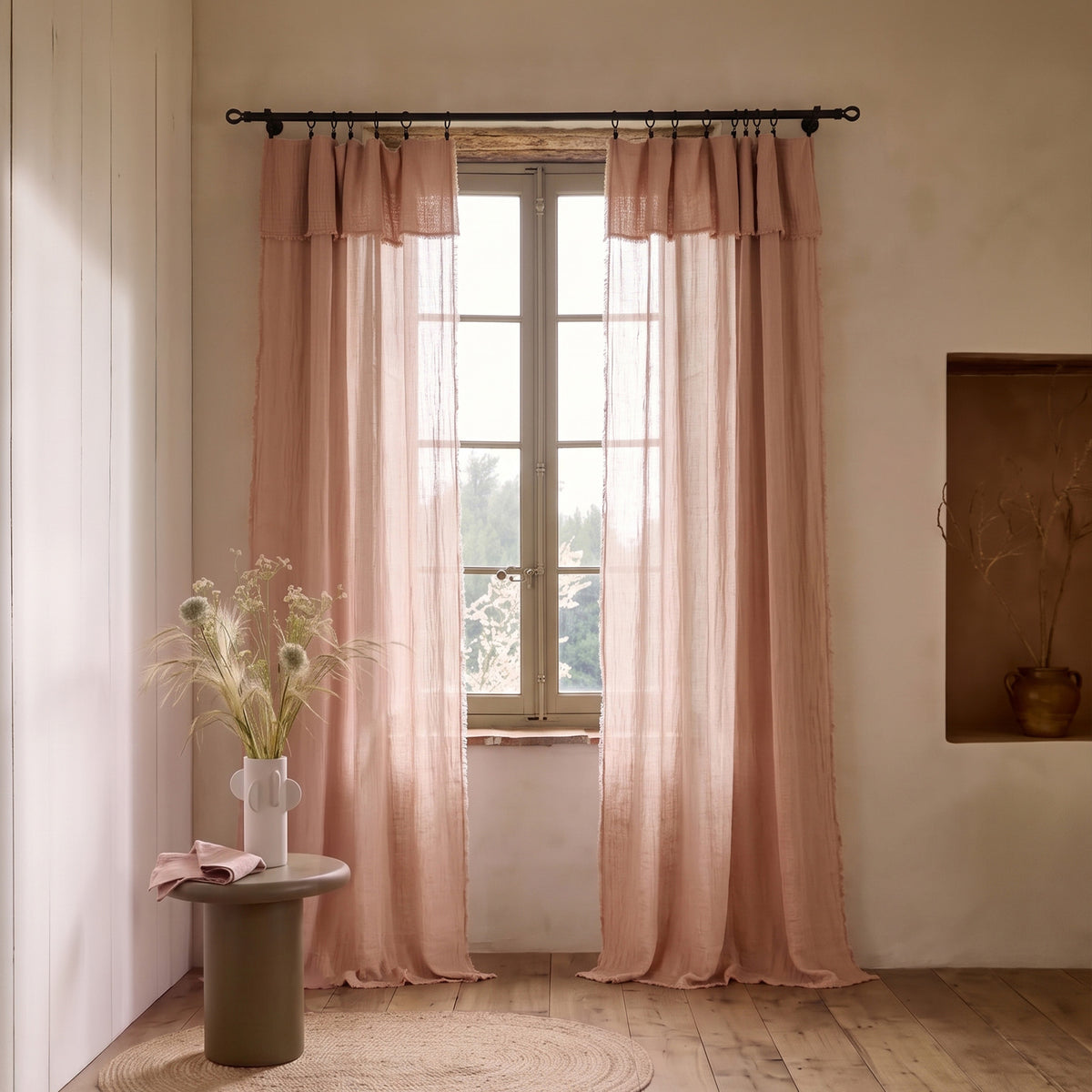 LOU Flächenvorhang pfirsichrosa