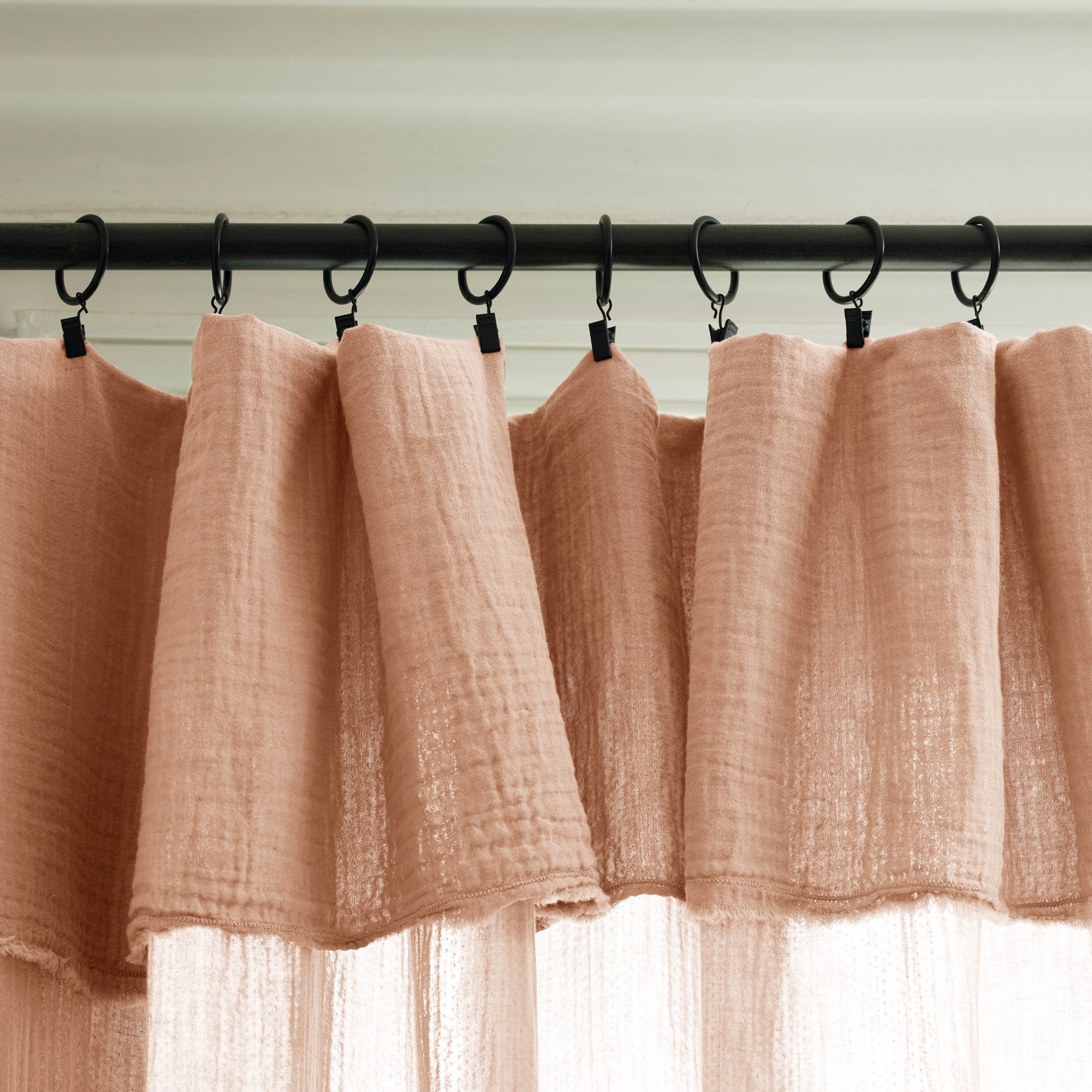 LOU panel curtain peach pink