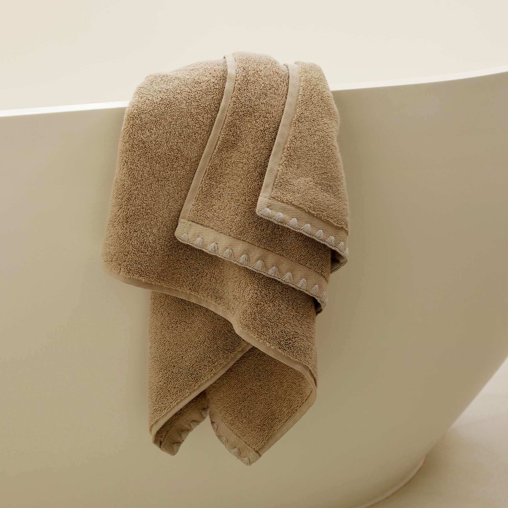 Serviette de toilette NERYDA beige lin