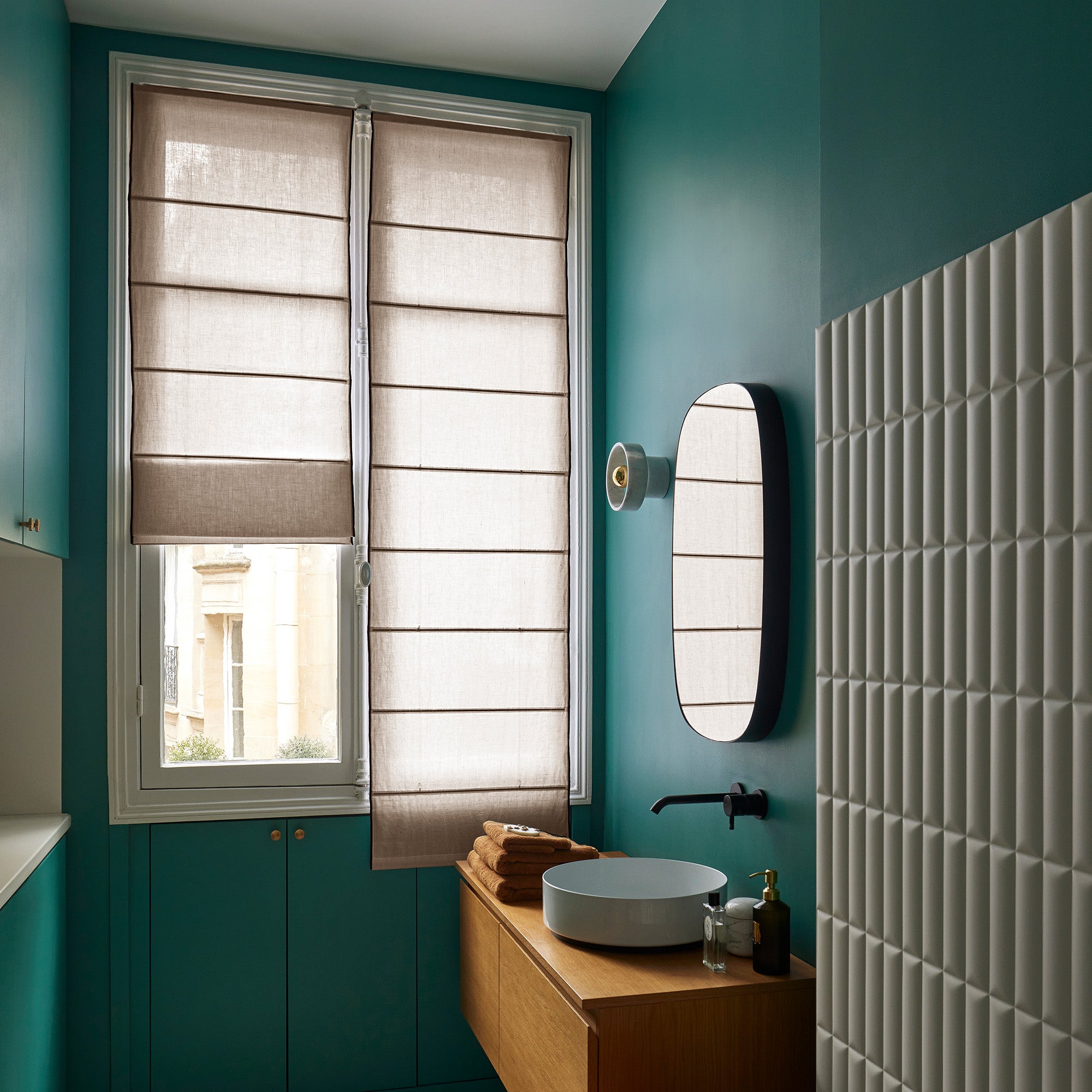 Store bateau CARLINA ficelle et bourdon noir