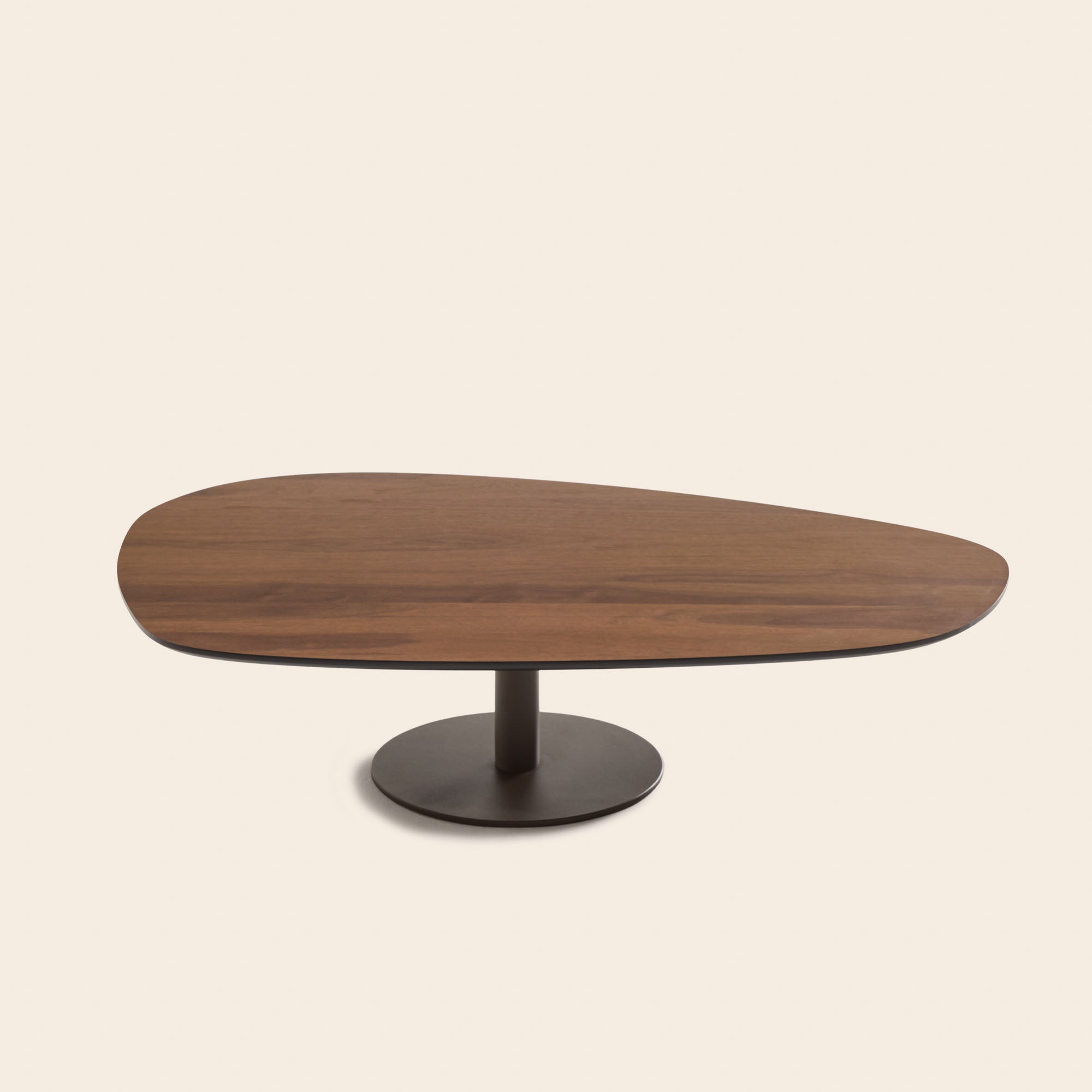 Table basse ISMERIA noyer et bronze