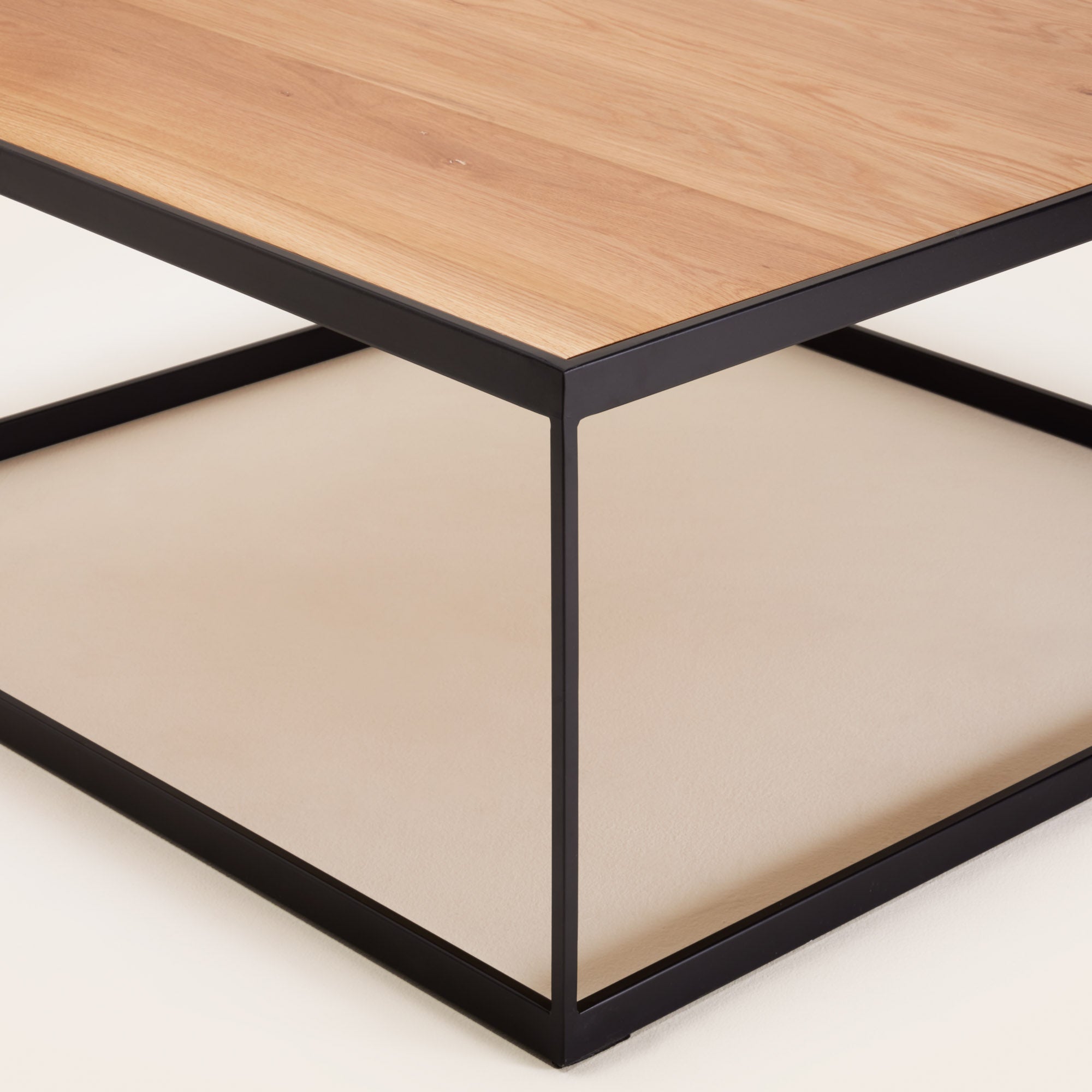 Table basse LUCY bois et noir mat