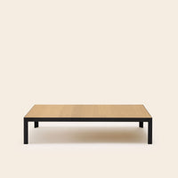 Table basse ORELIA 25cm bois et métal noir