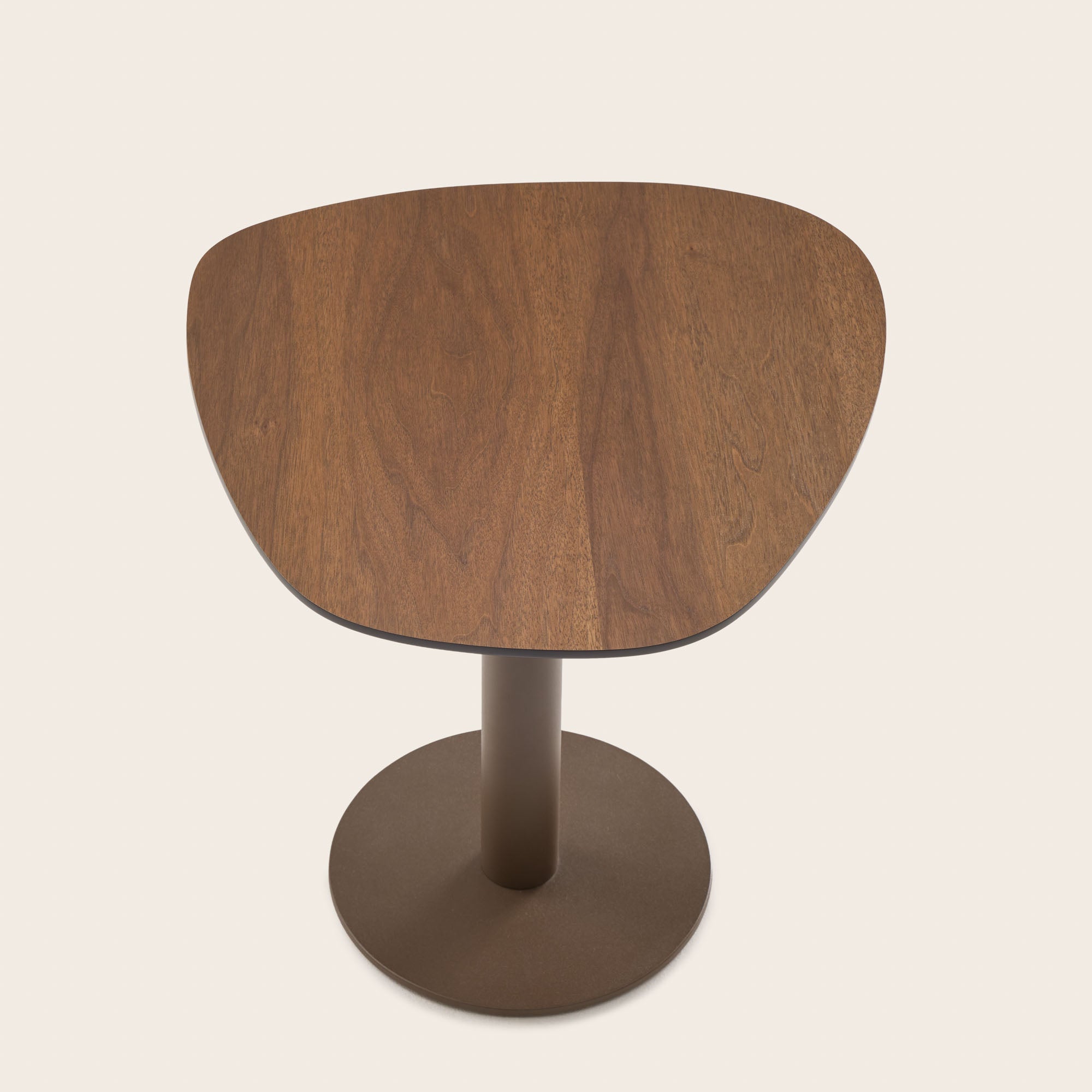 Table d'appoint ISMERIA noyer et bronze