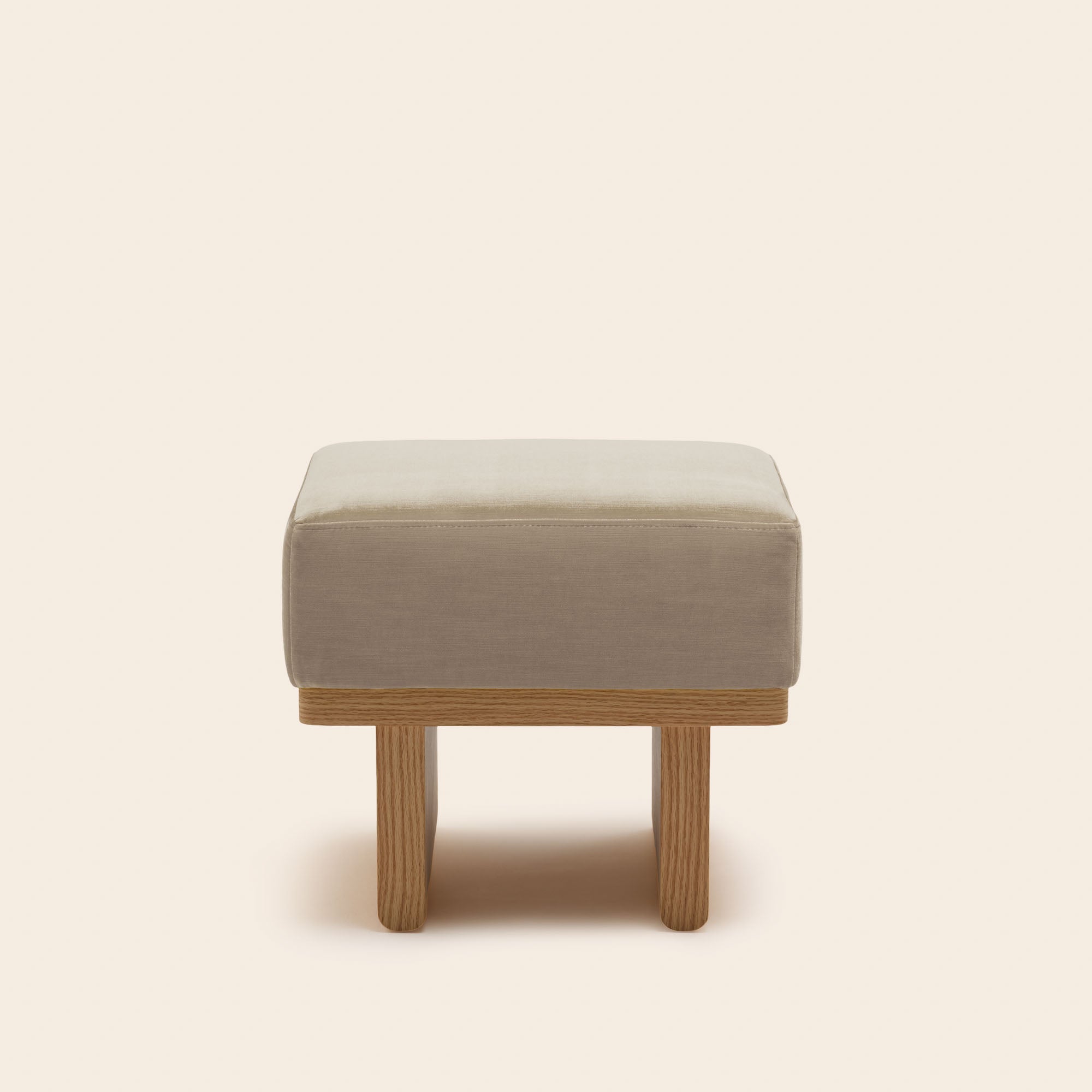 ANCA chique beige fluwelen kruk
