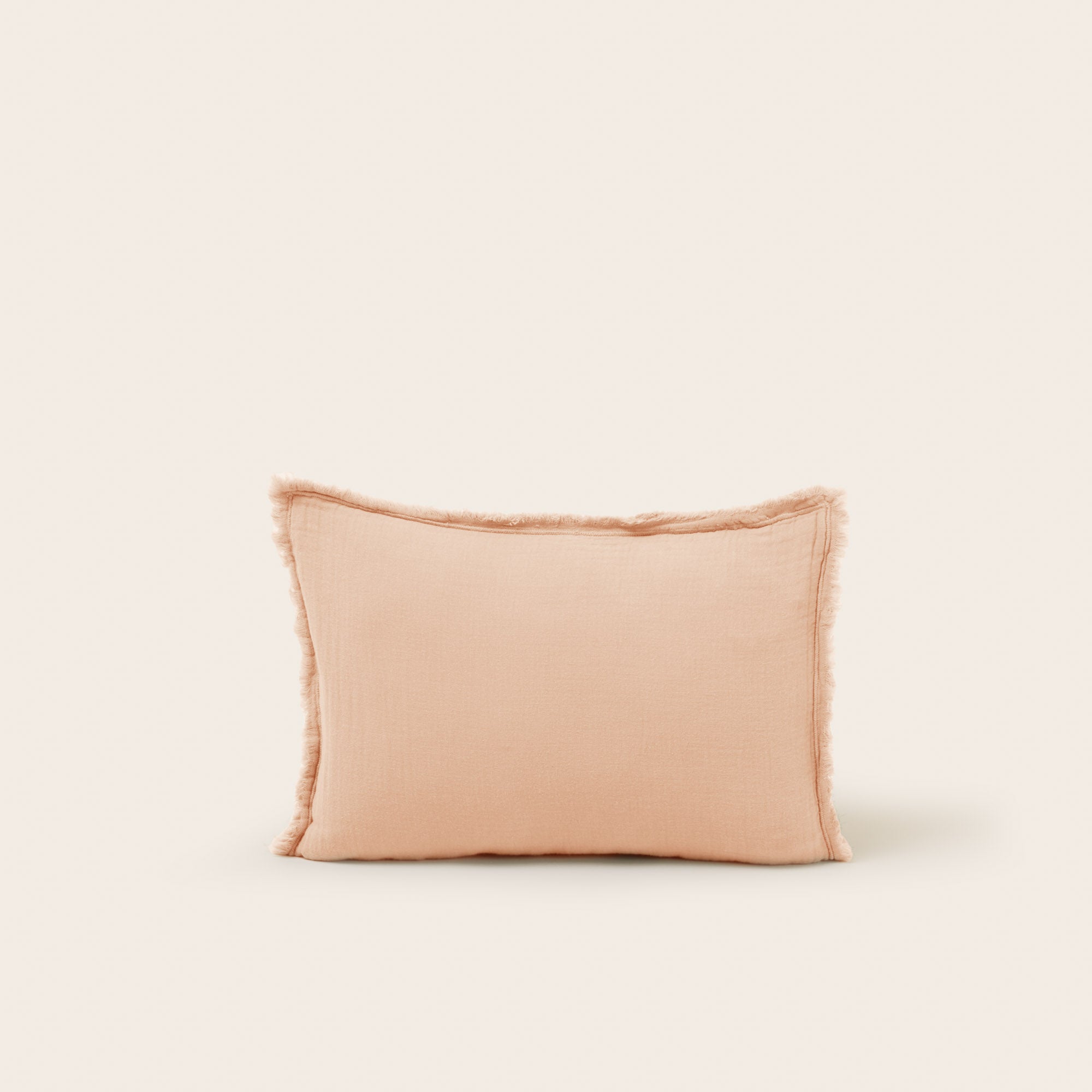 Taie d'oreiller LOU pêche rosé