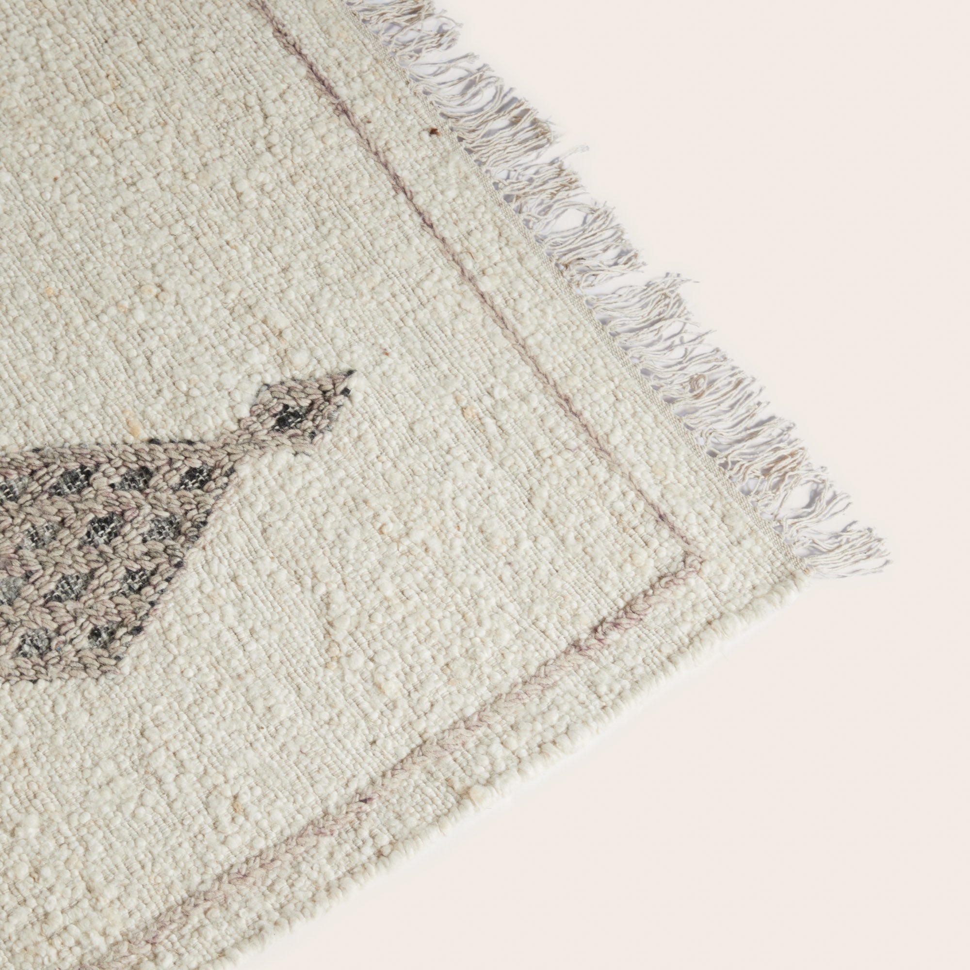 Tapis de sol FADI ivoire et gris