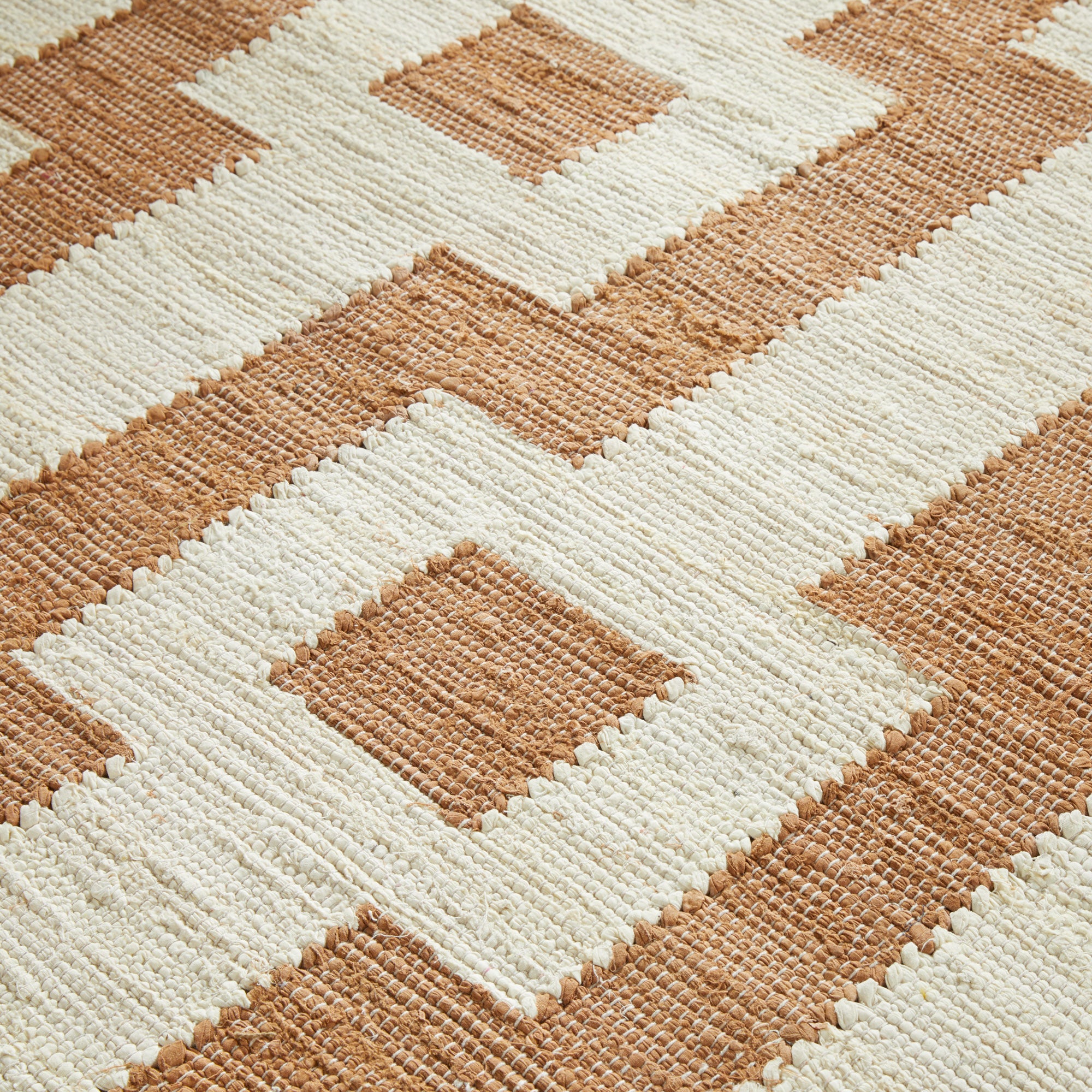 Tapis de sol IMANOL ivoire et caramel