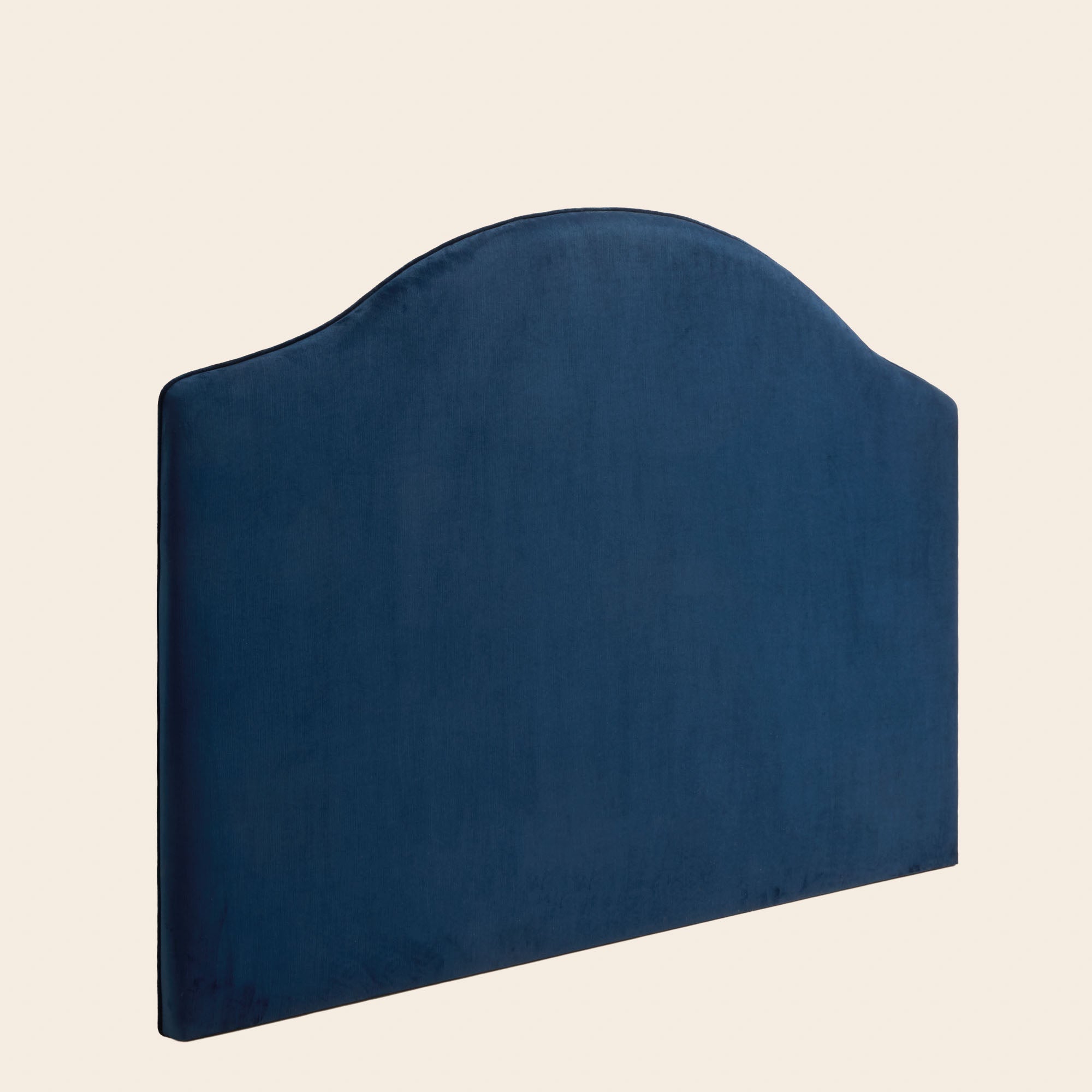 CEPHEE upholstered headboard in midnight blue velvet