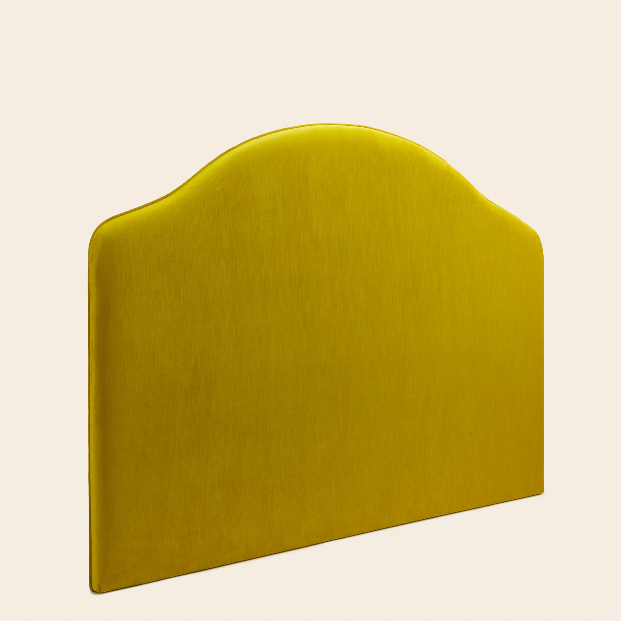 Testiera imbottita CEPHEE in velluto giallo zolfo
