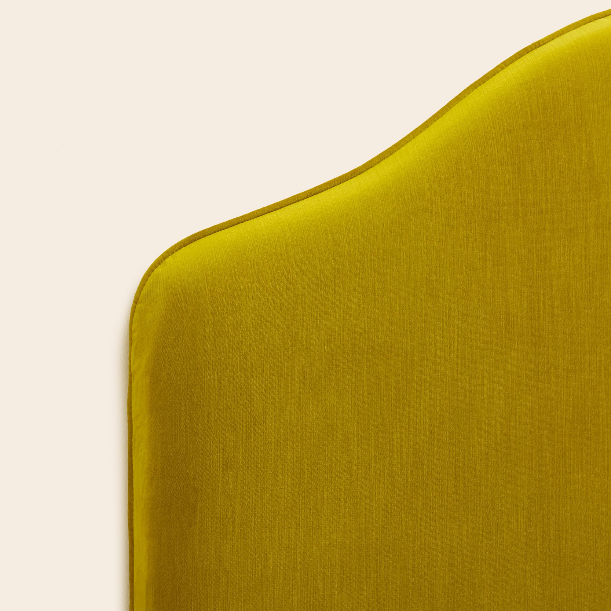 Testiera imbottita CEPHEE in velluto giallo zolfo