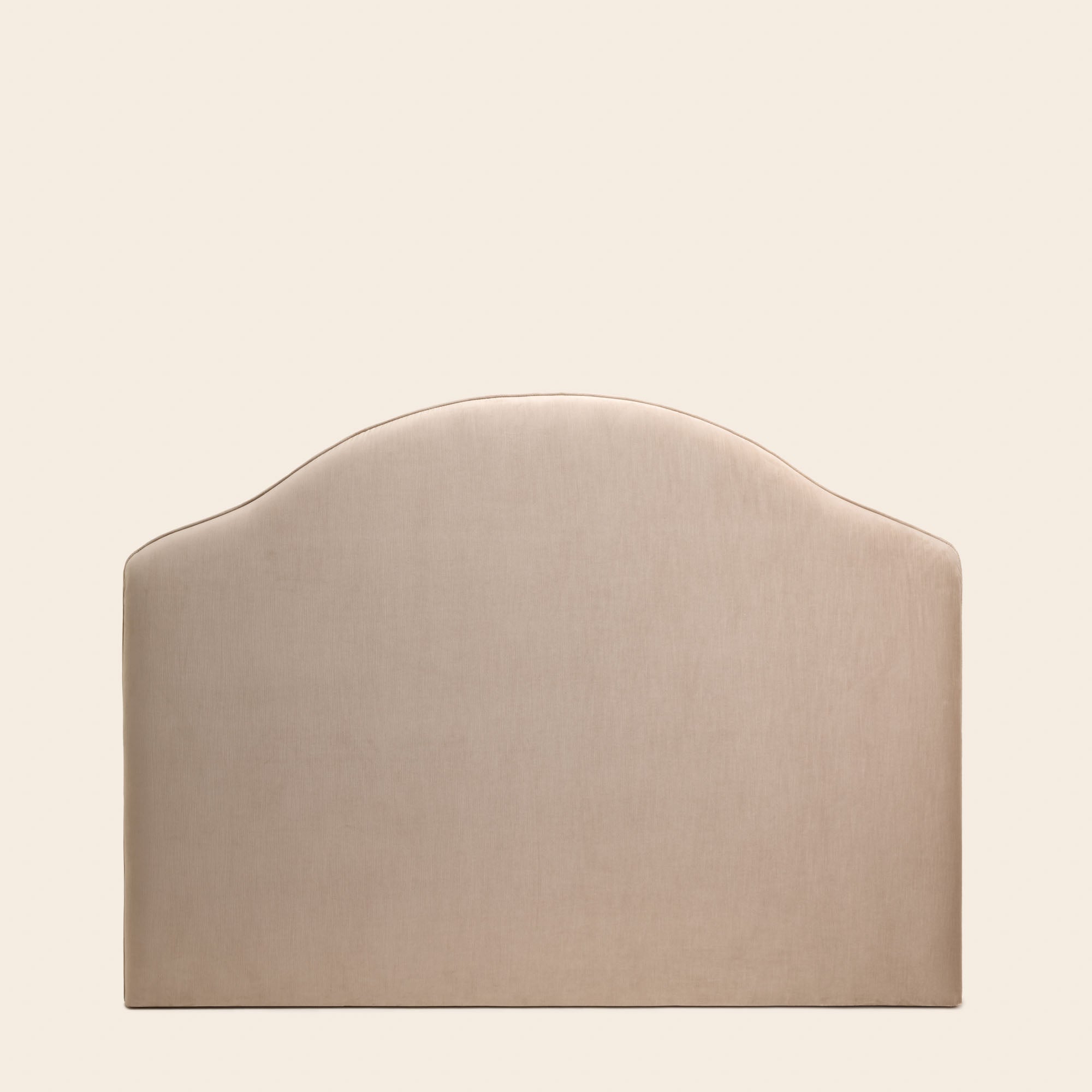 Testiera imbottita in velluto beige chic CEPHEE