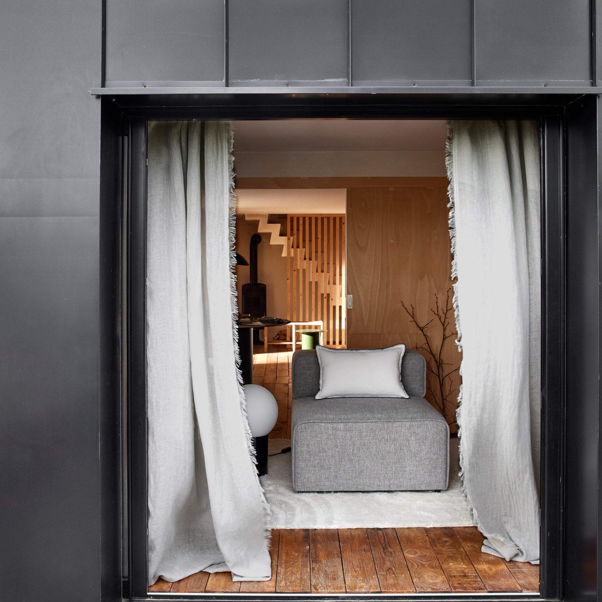 Voilage panneau IKARIA celeste