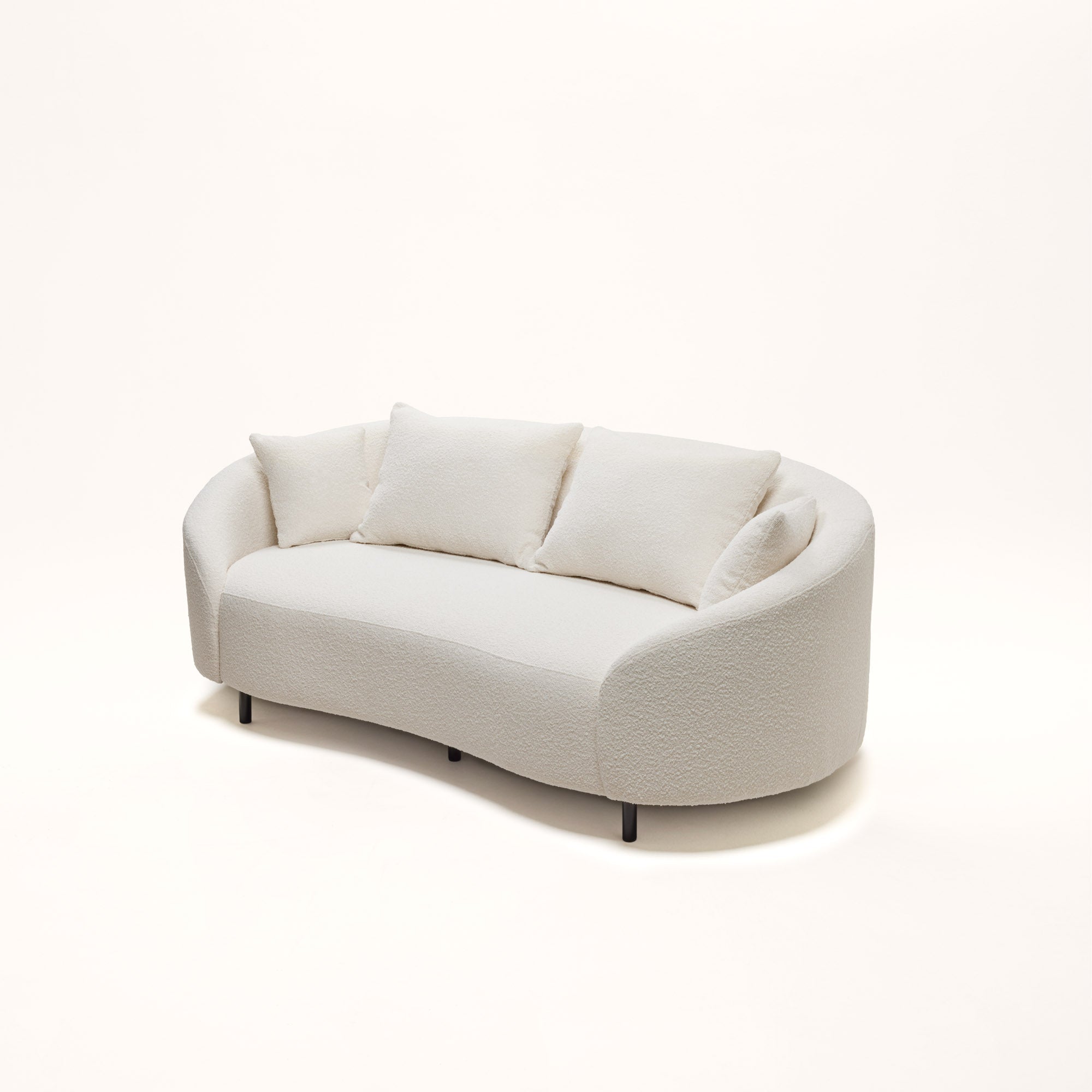 Canapé 2 places JULIKA écru bouclé