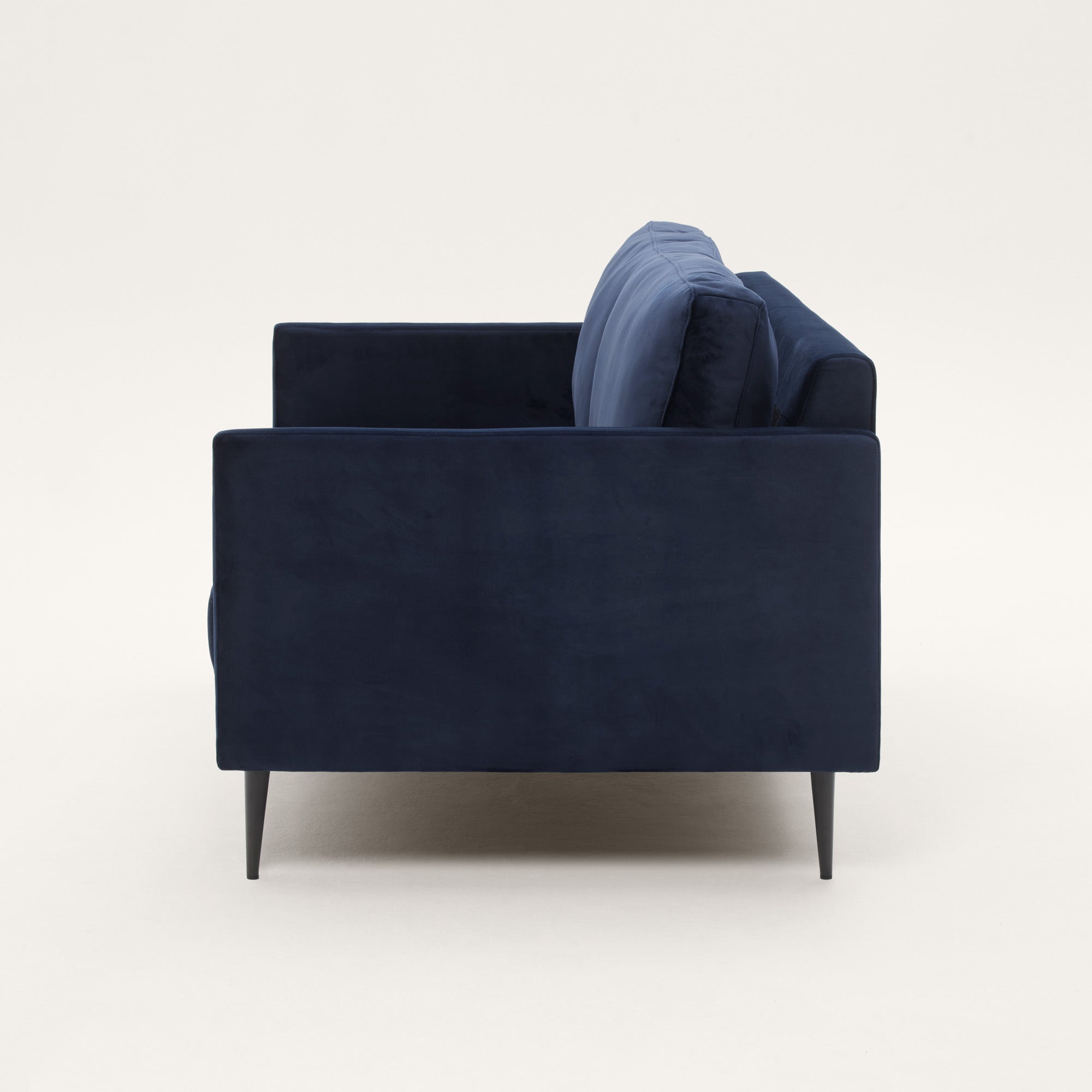 Canapé 3 places CESARE velours bleu nuit