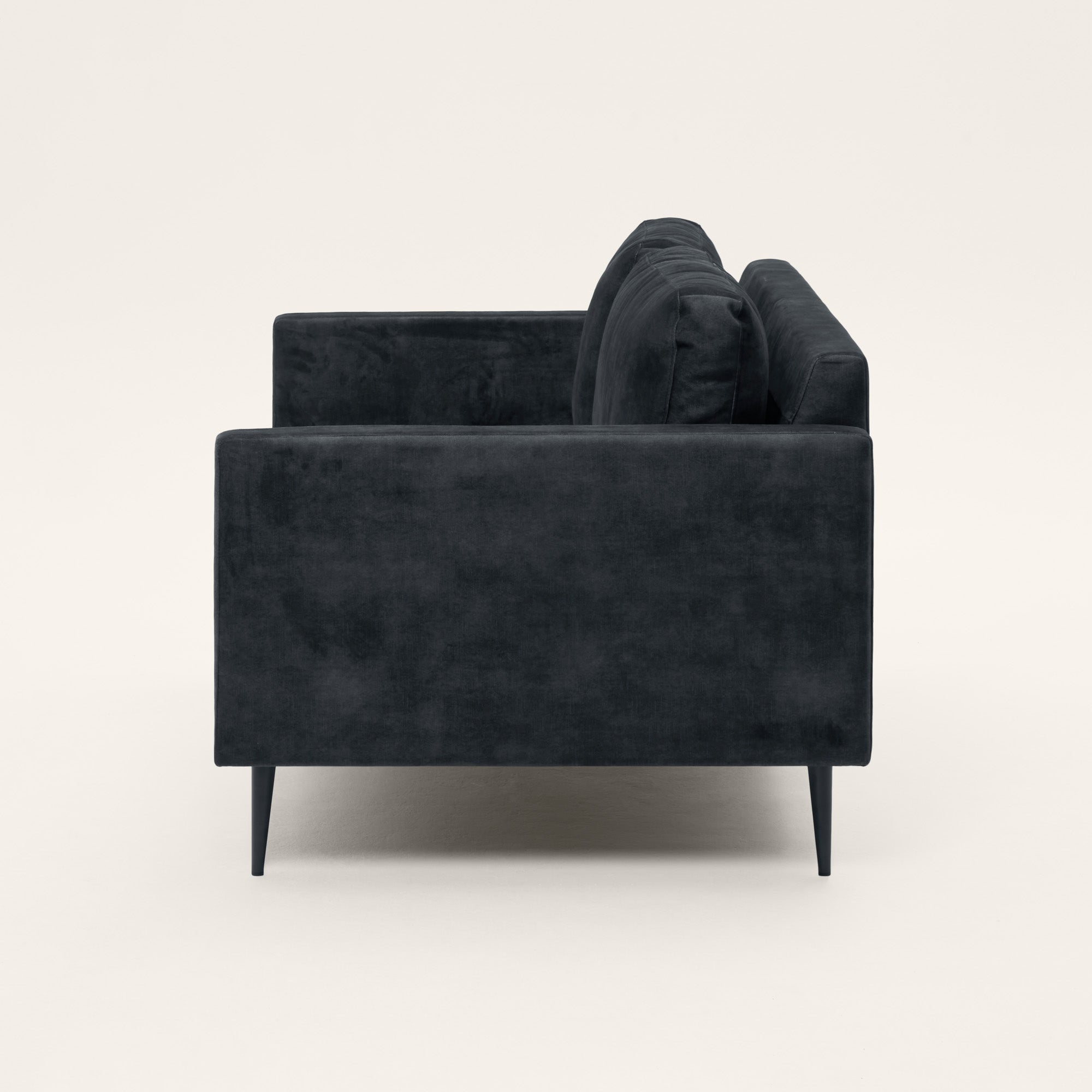 Canapé 3 places CESARE velours vintage graphite