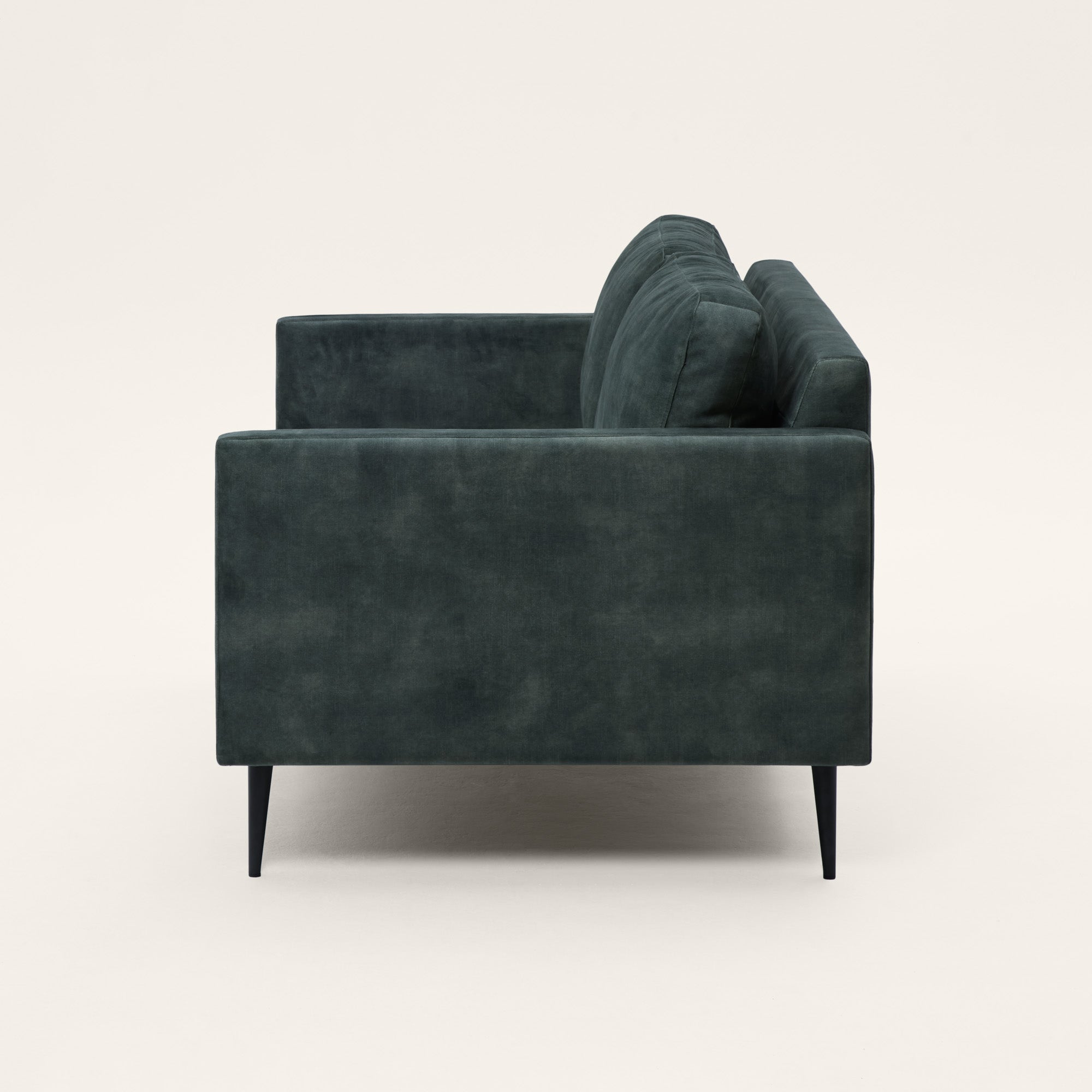 Canapé 3 places CESARE velours vintage kaki grisé