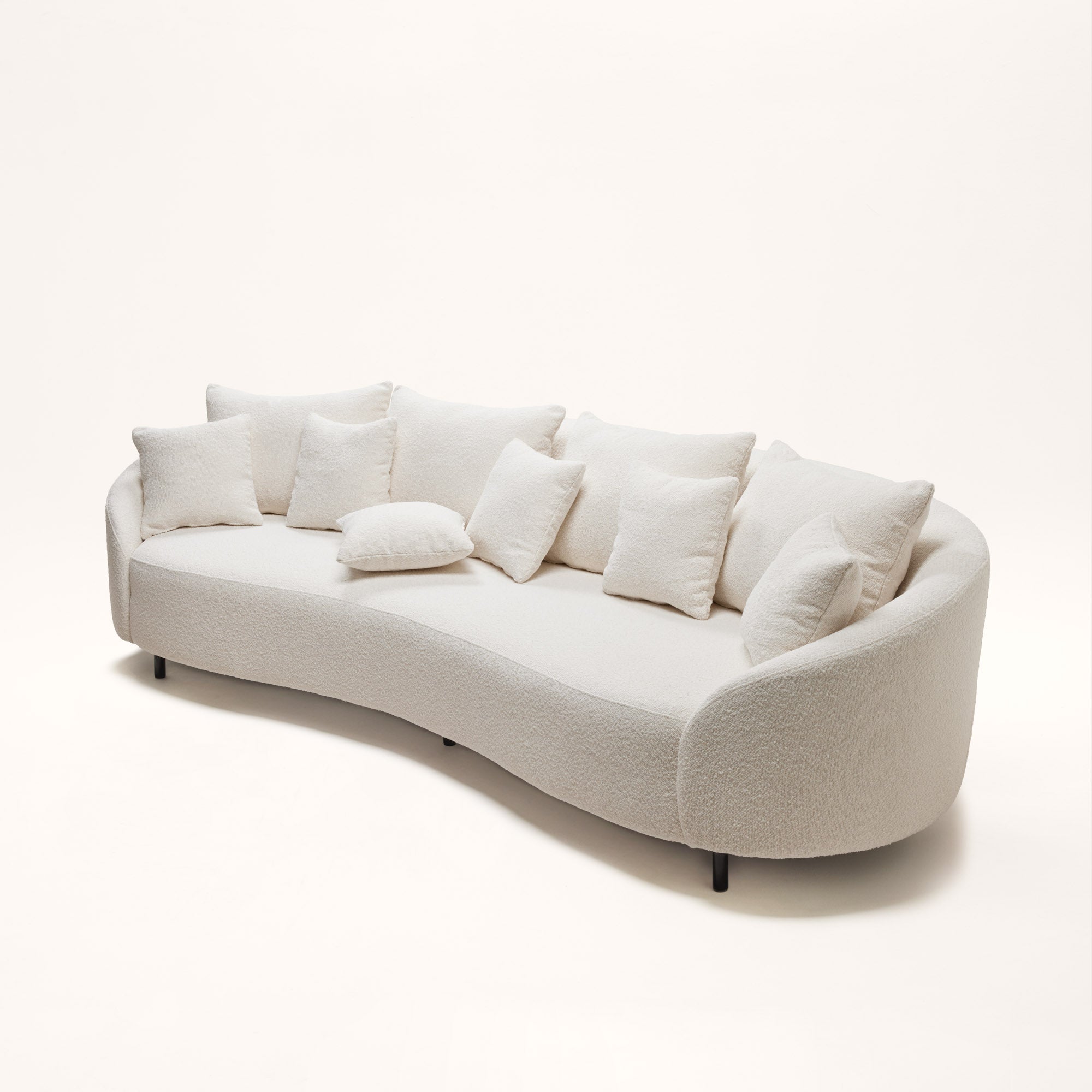 Canapé 3 places JULIKA écru bouclé