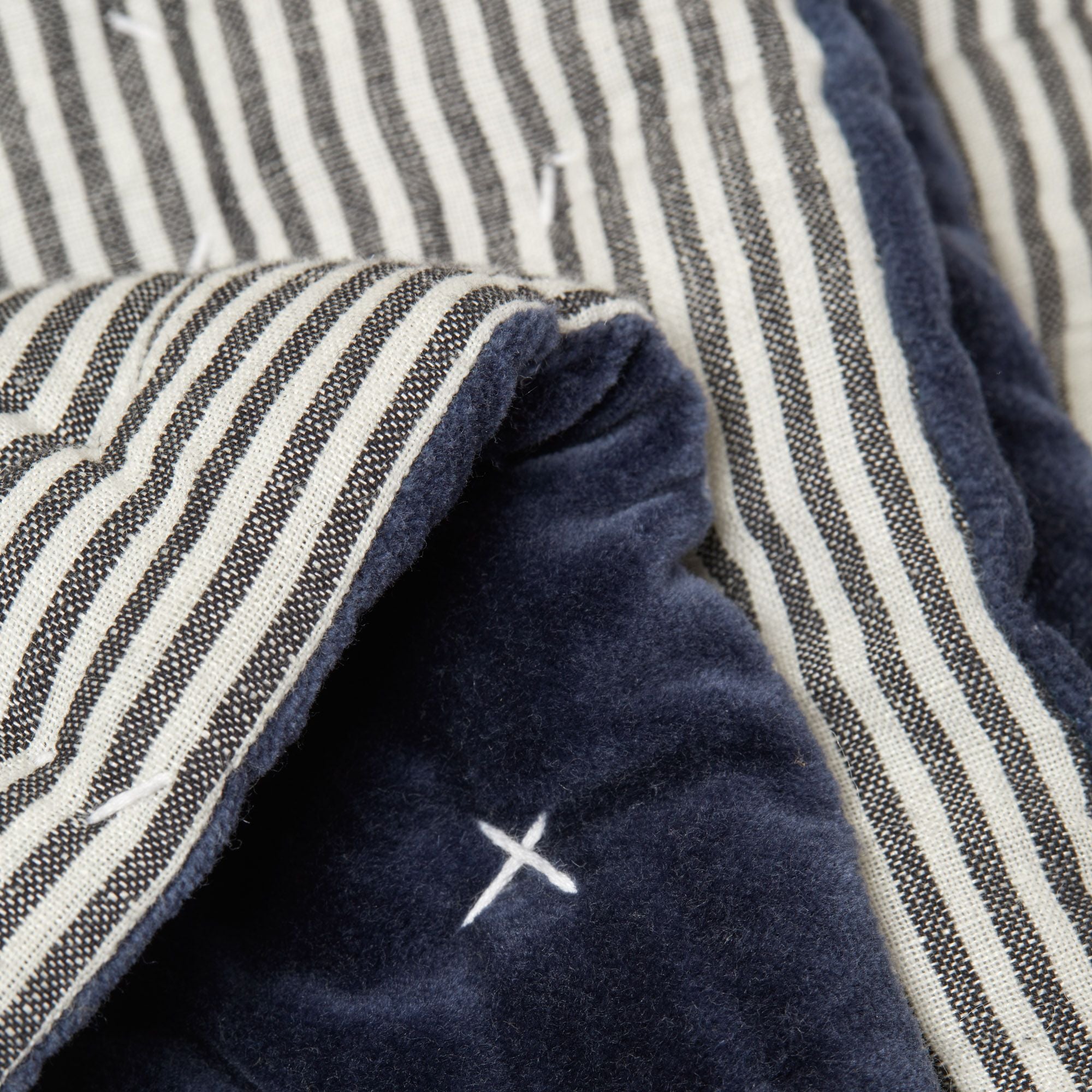 Couvre-lit matelassé MALO bleu nuit