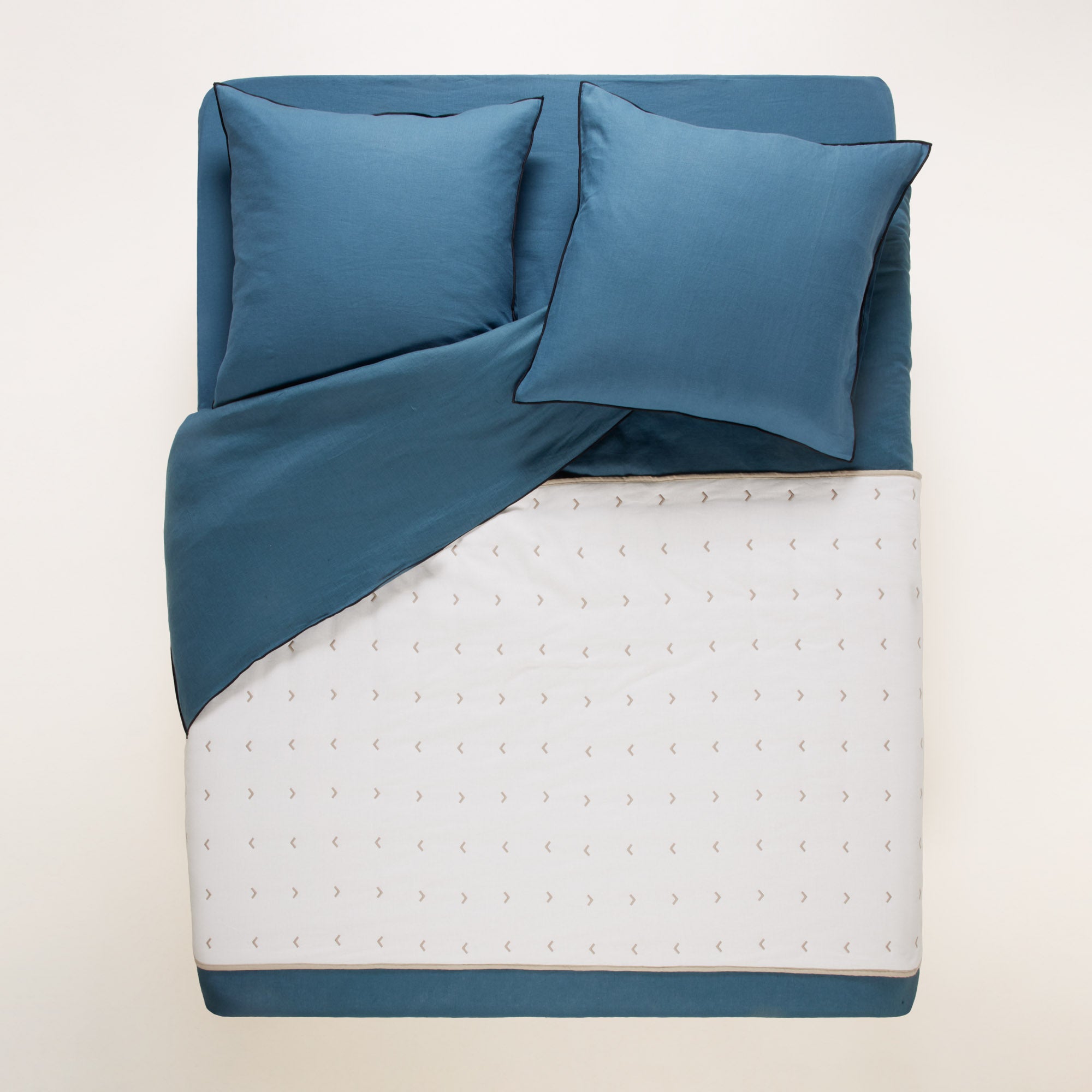 Edredon VINNIE blanc et naturel