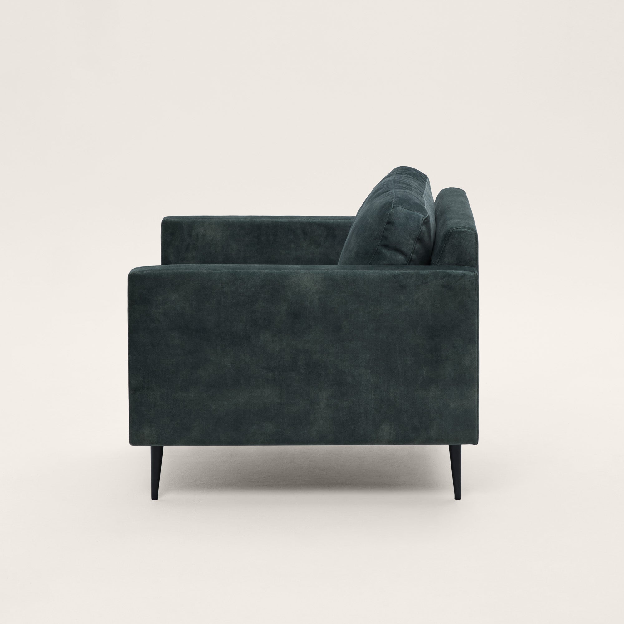 Fauteuil CESARE velours vintage kaki grisé