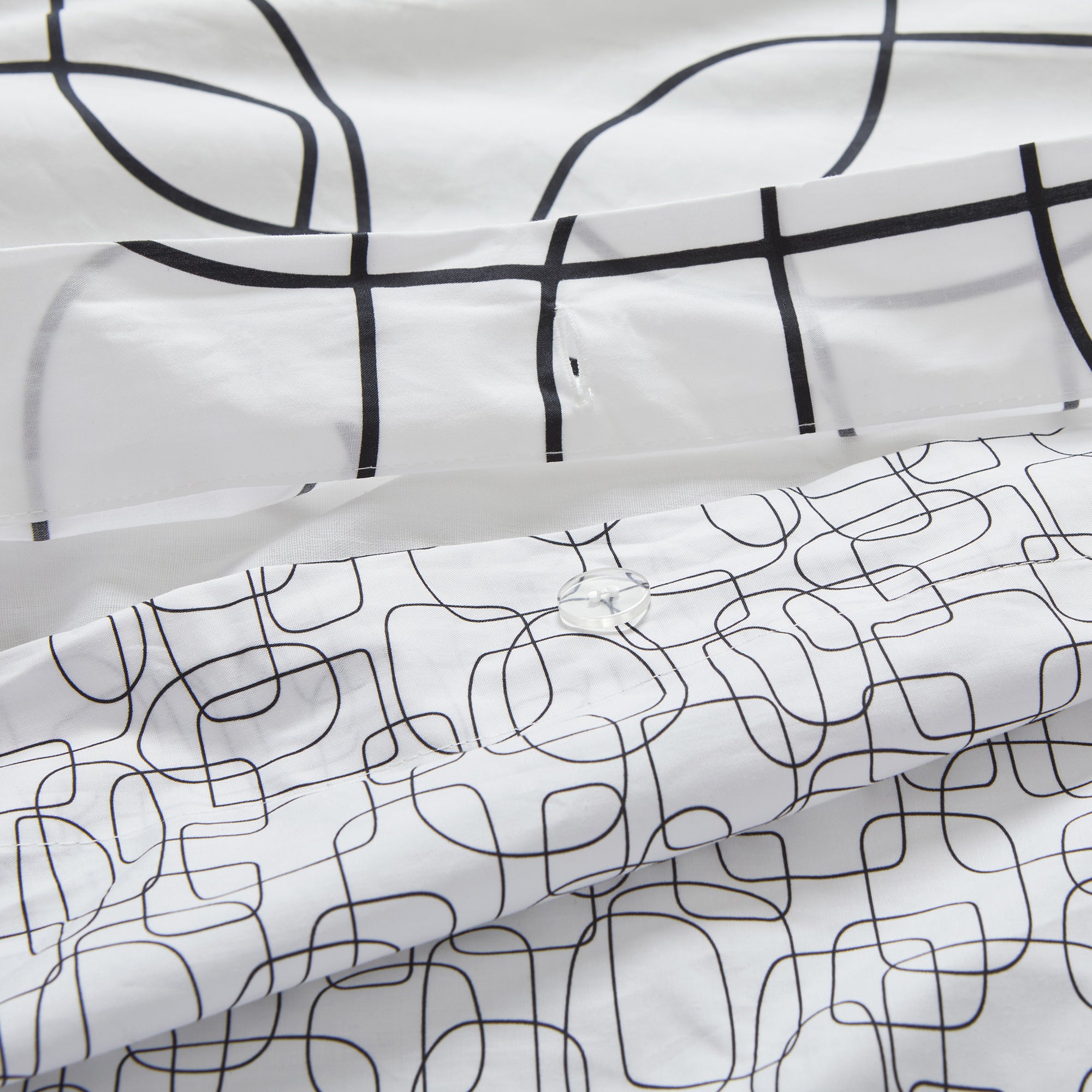 Housse de couette ARIANA blanc et noir