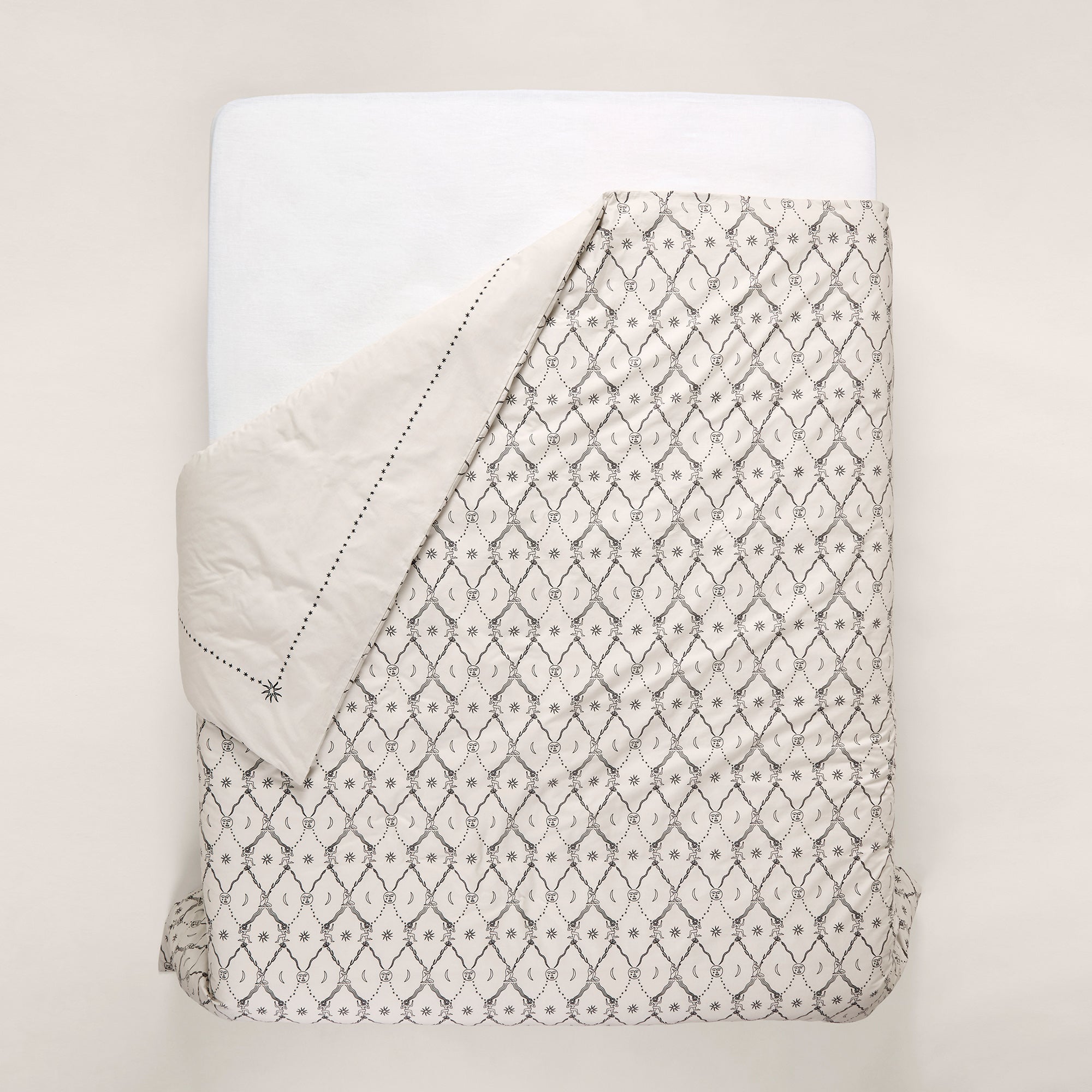 Housse de couette ASTRA écru et noir