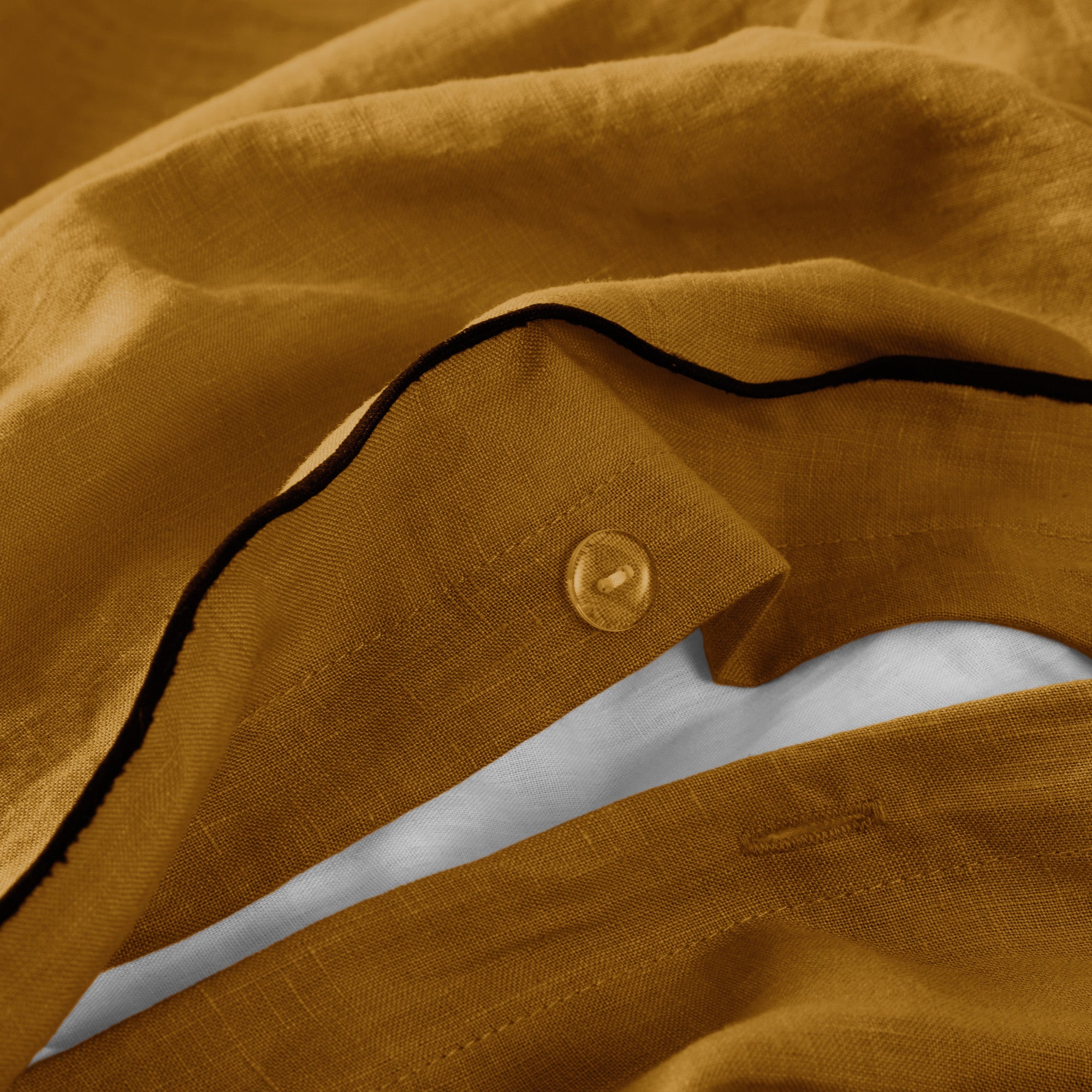 Housse de couette CARLINA bronze et bourdon noir