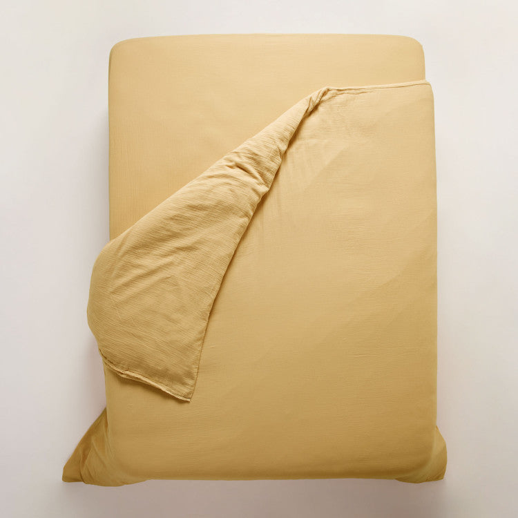 Housse de couette LOU jaune paille