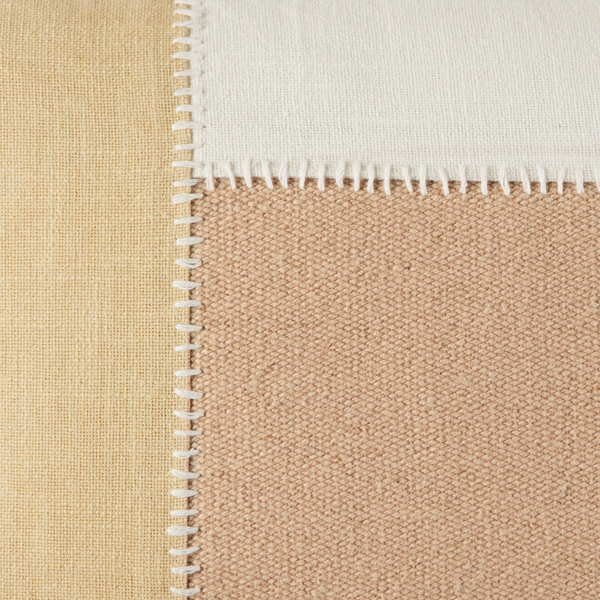 Housse de coussin AREZ jaune maïs et sienne