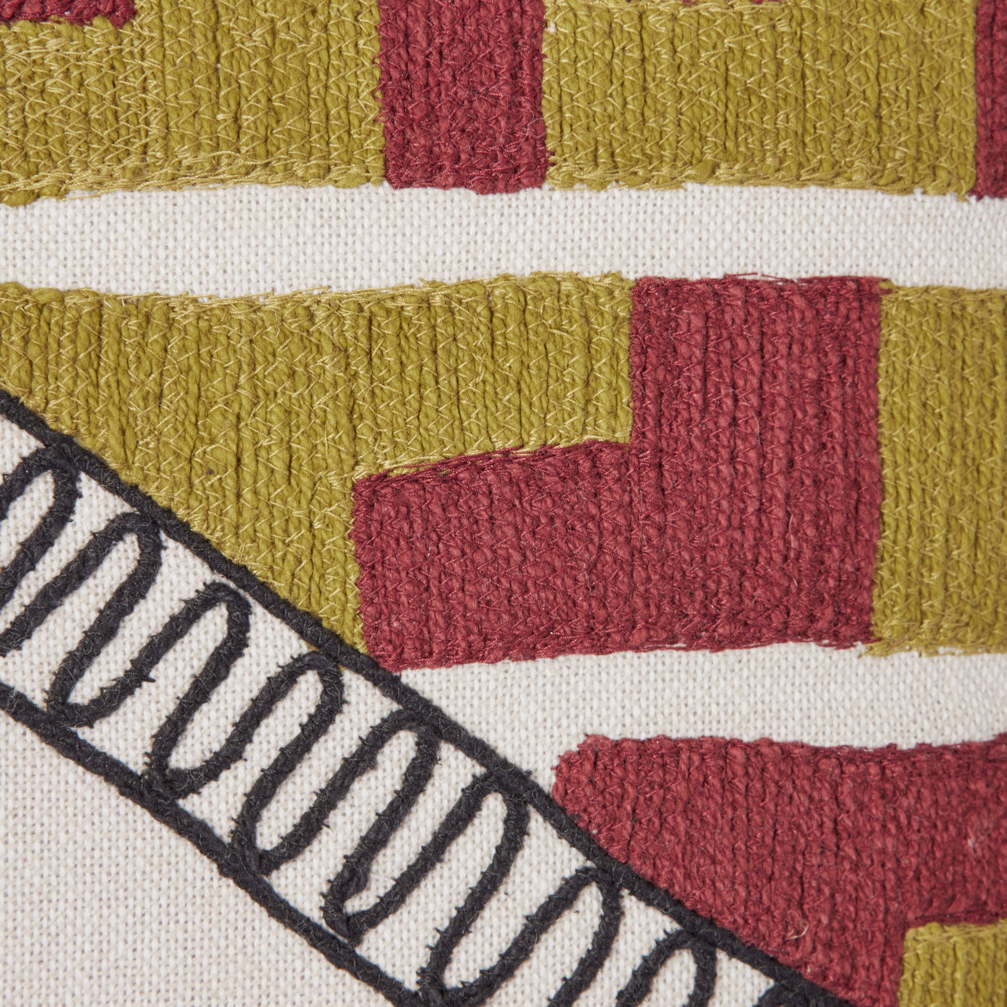 Housse de coussin CAYUTA naturel et sangria