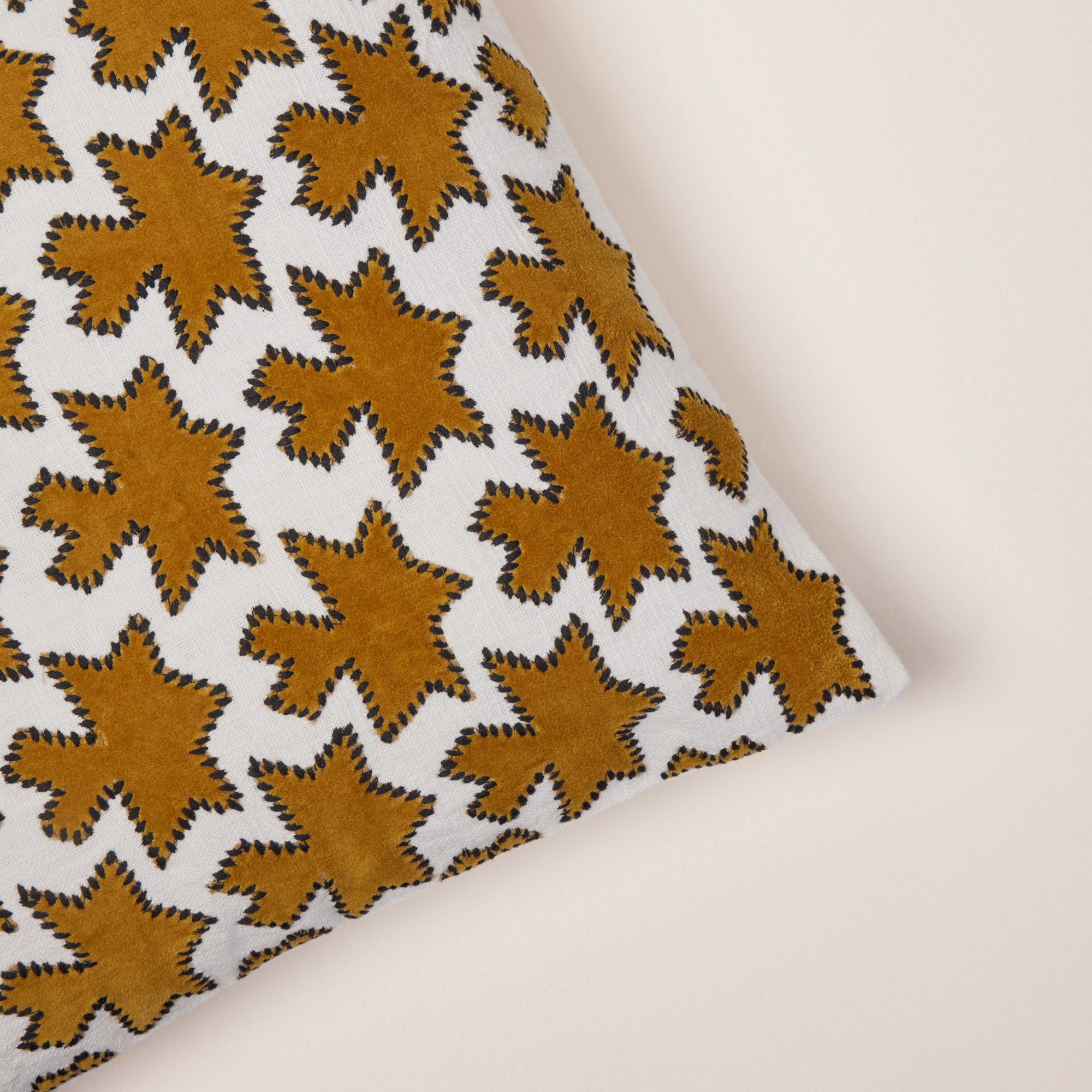 Housse de coussin KAKTUS jaune moutarde