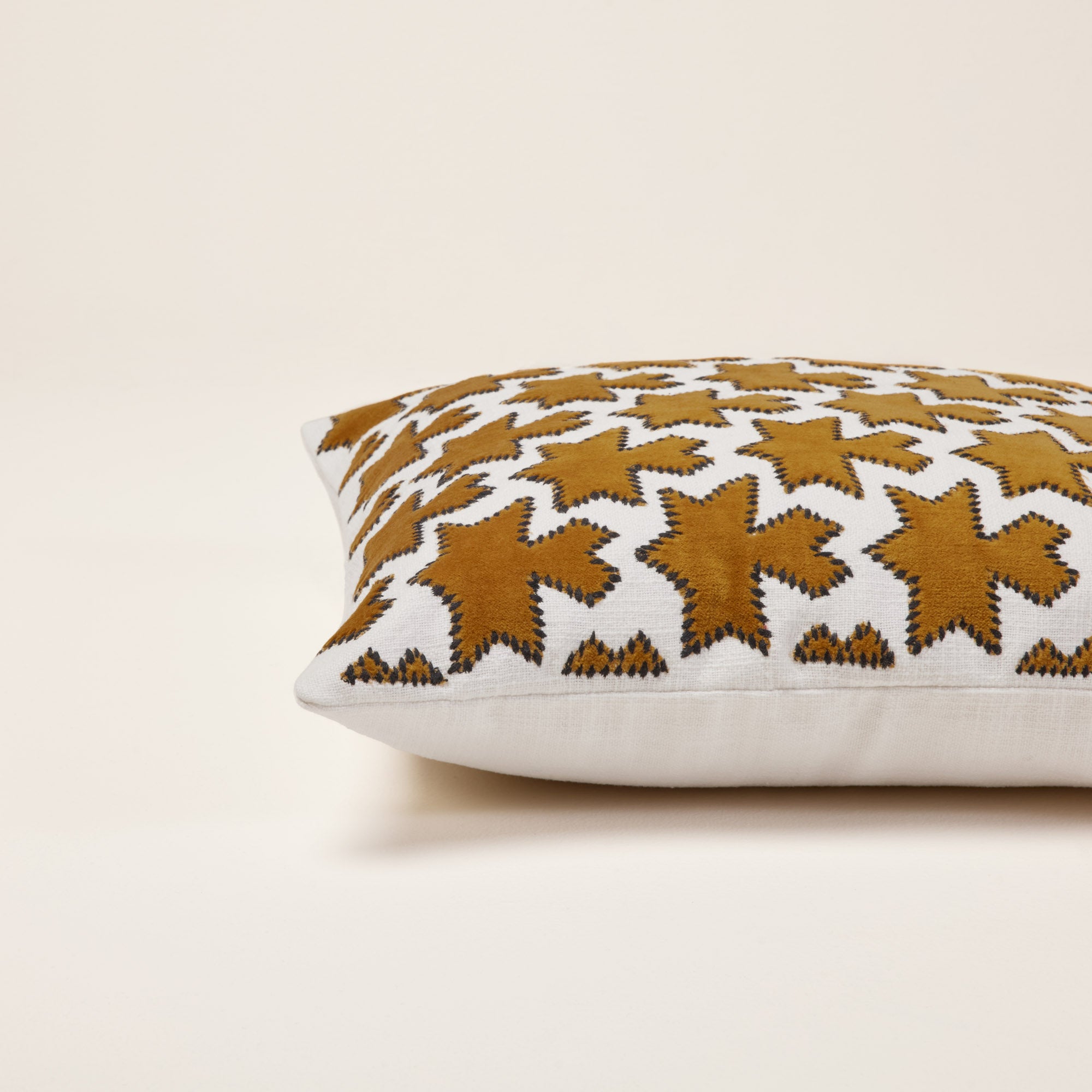 Housse de coussin KAKTUS jaune moutarde