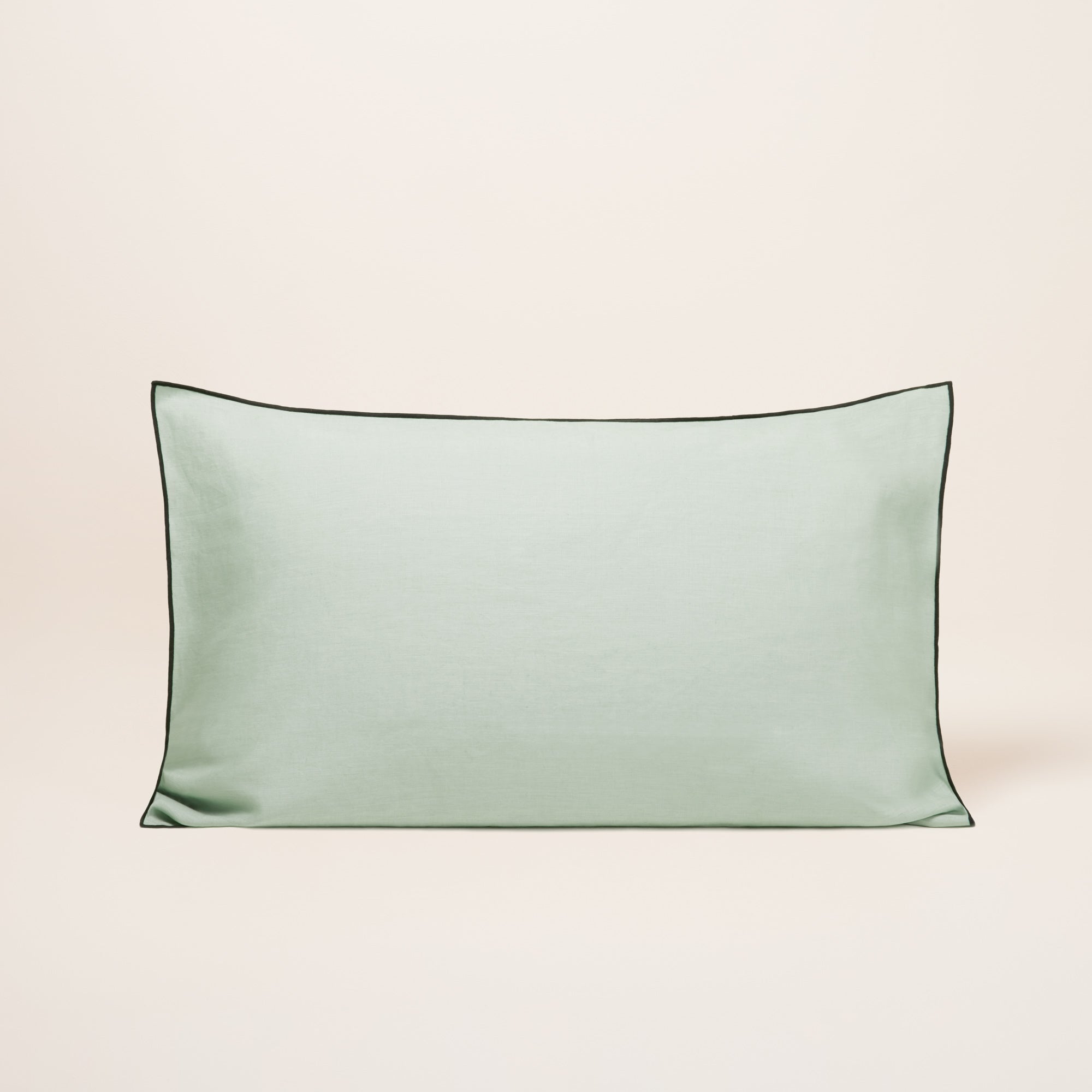 Lot de 2 taies d'oreiller CARLINA tilleul et bourdon noir