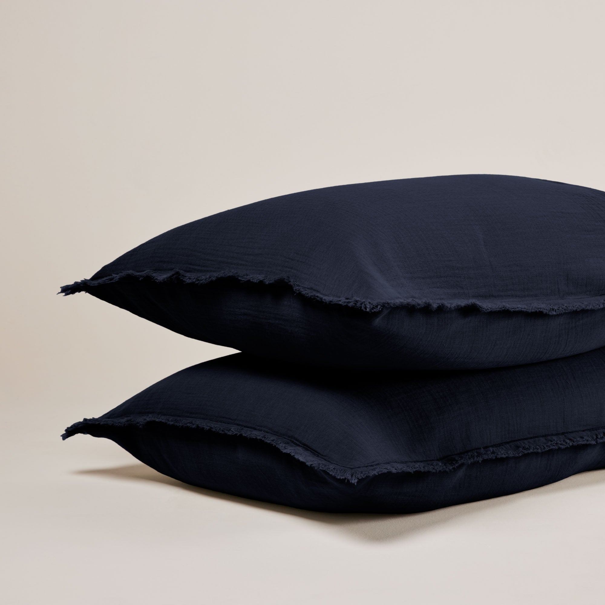 Lot de 2 taies d'oreiller LOU encre bleue