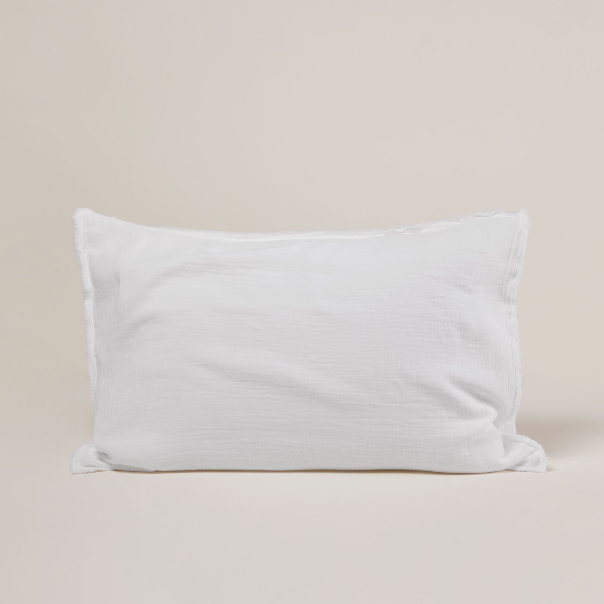 Lot de 2 taies d'oreiller LOU blanc coton