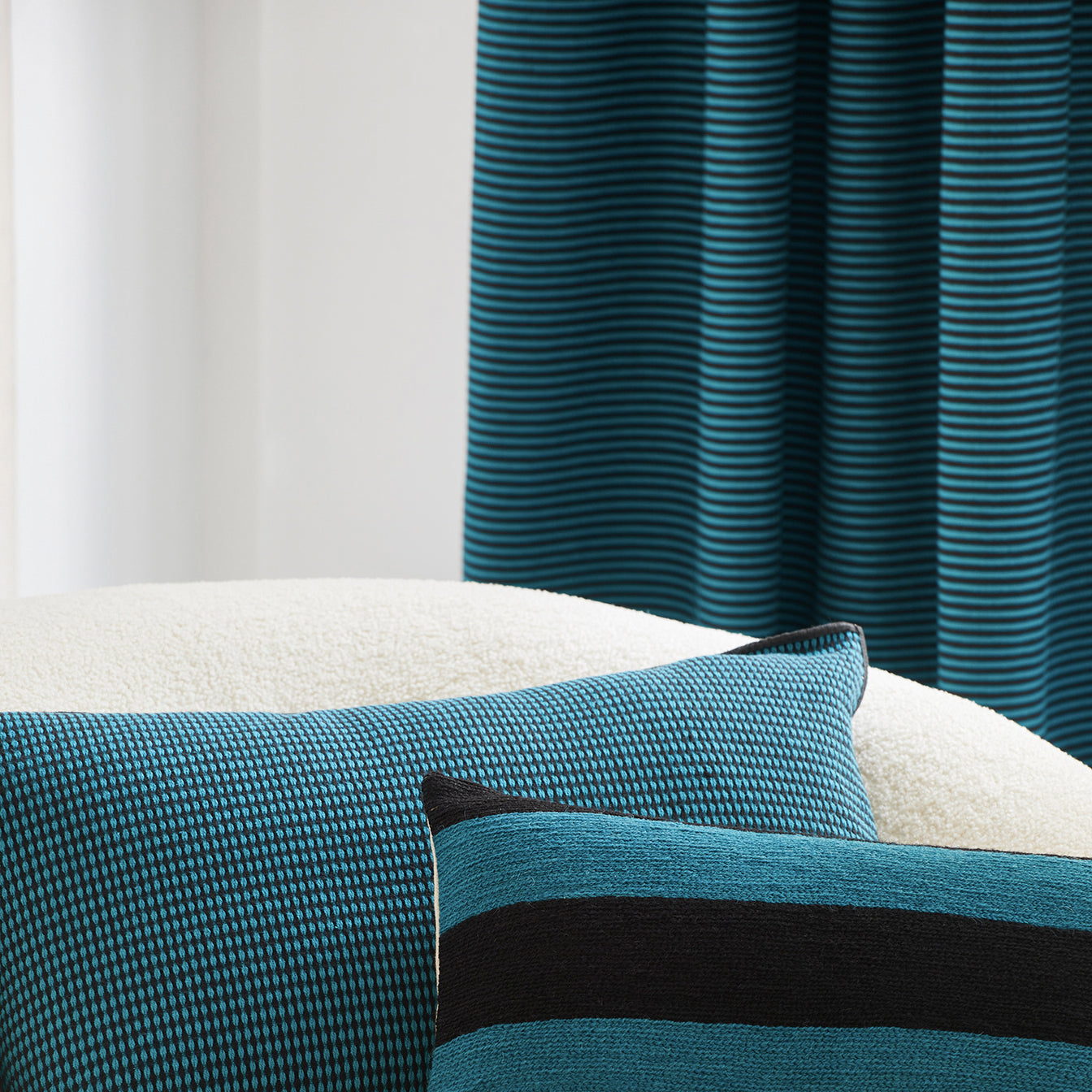 Panneau DONNIE bleu canard et noir