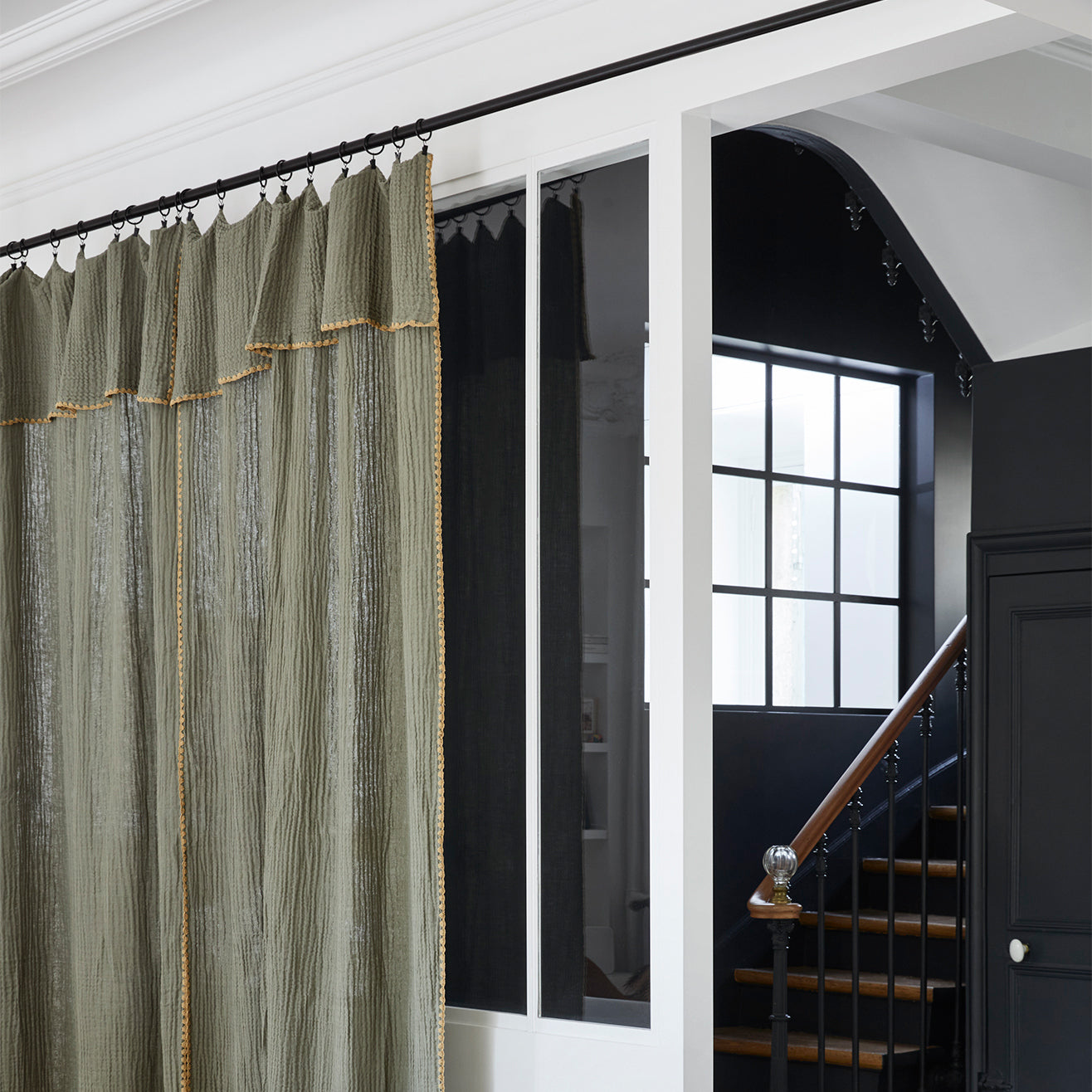 Panneau LALITA kaki et naturel