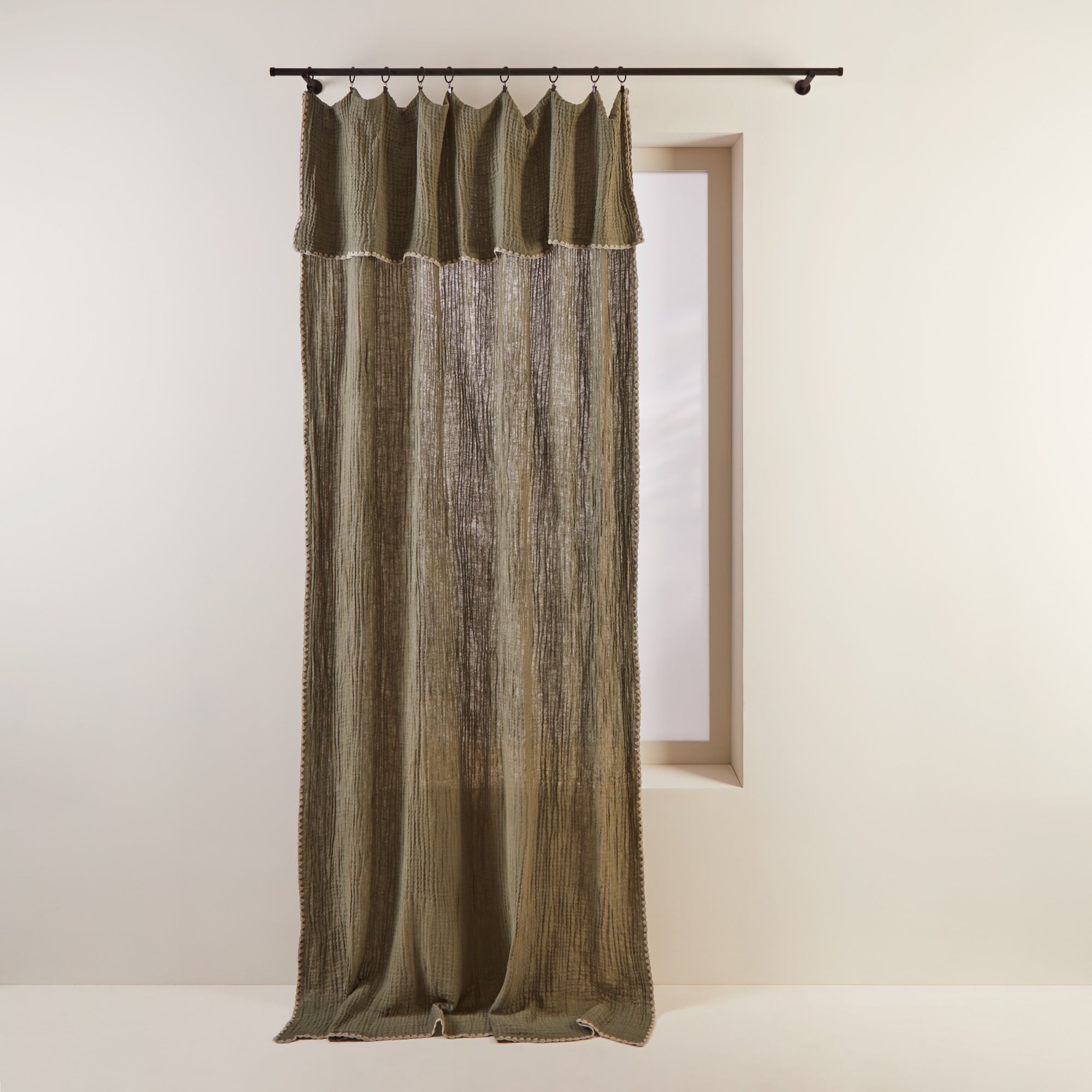 Panneau LALITA kaki et naturel