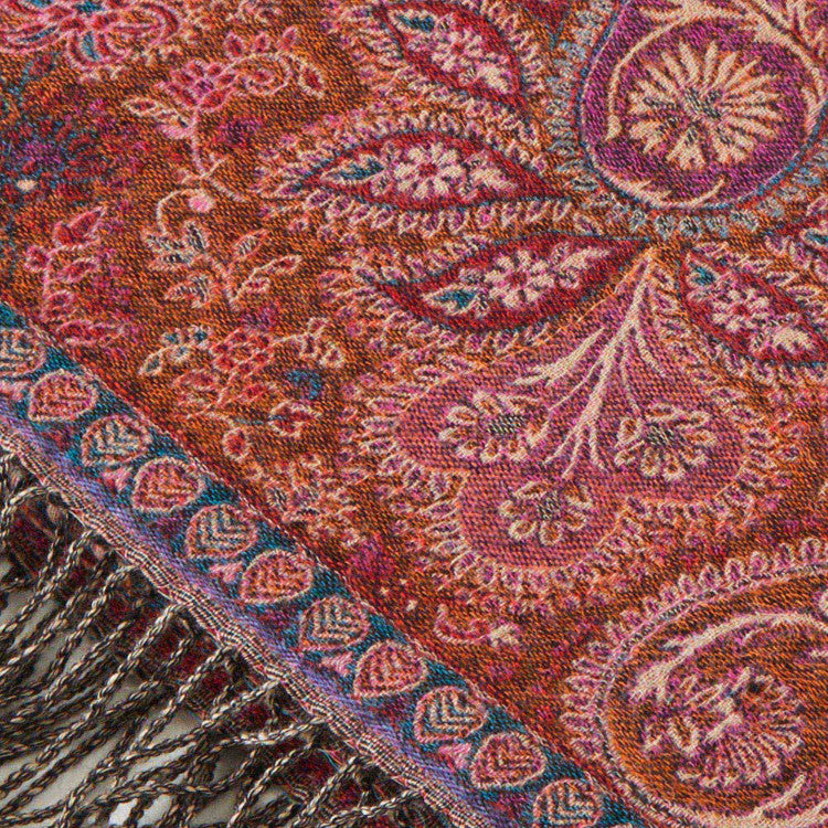 Plaid FARAH rouge d'orient