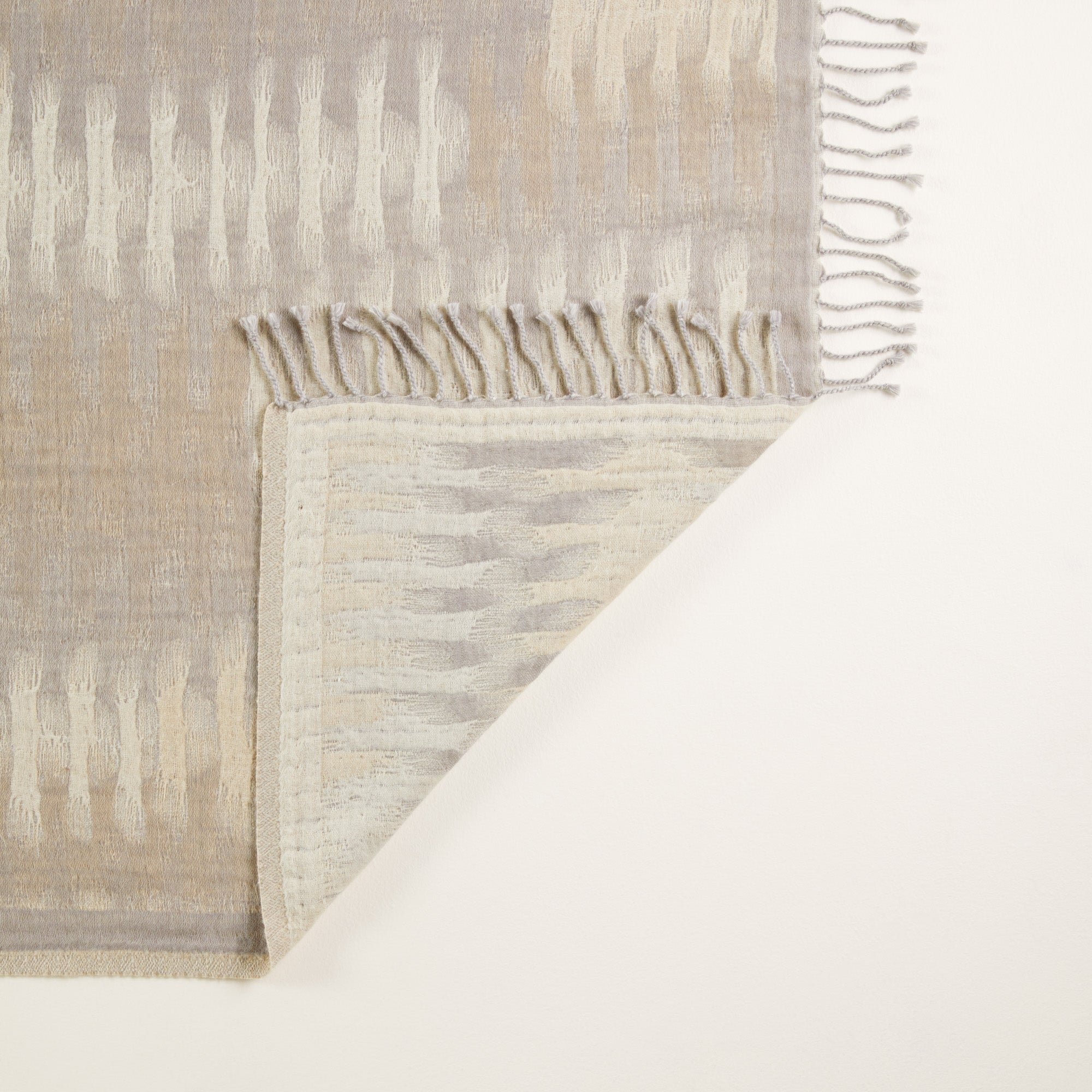 Plaid KHAN blanc doux