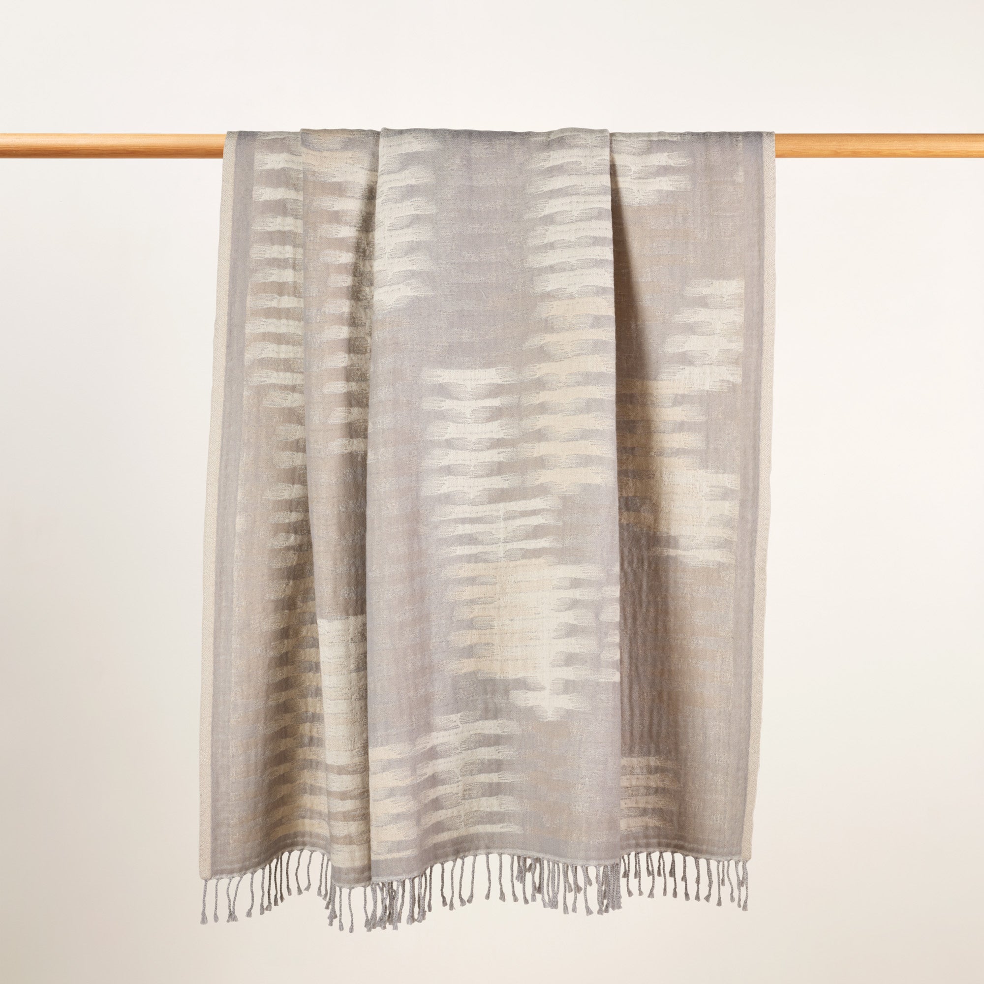 Plaid KHAN blanc doux