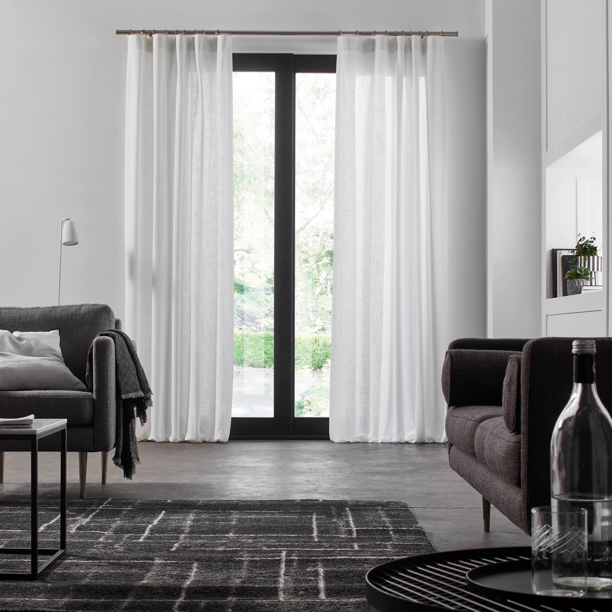 Rideau à galon fronceur BELLAVISTA blanc