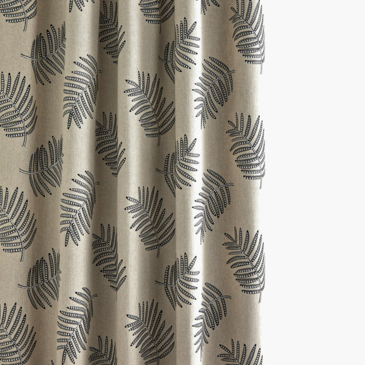 Rideau à galon fronceur FILICO beige et noir